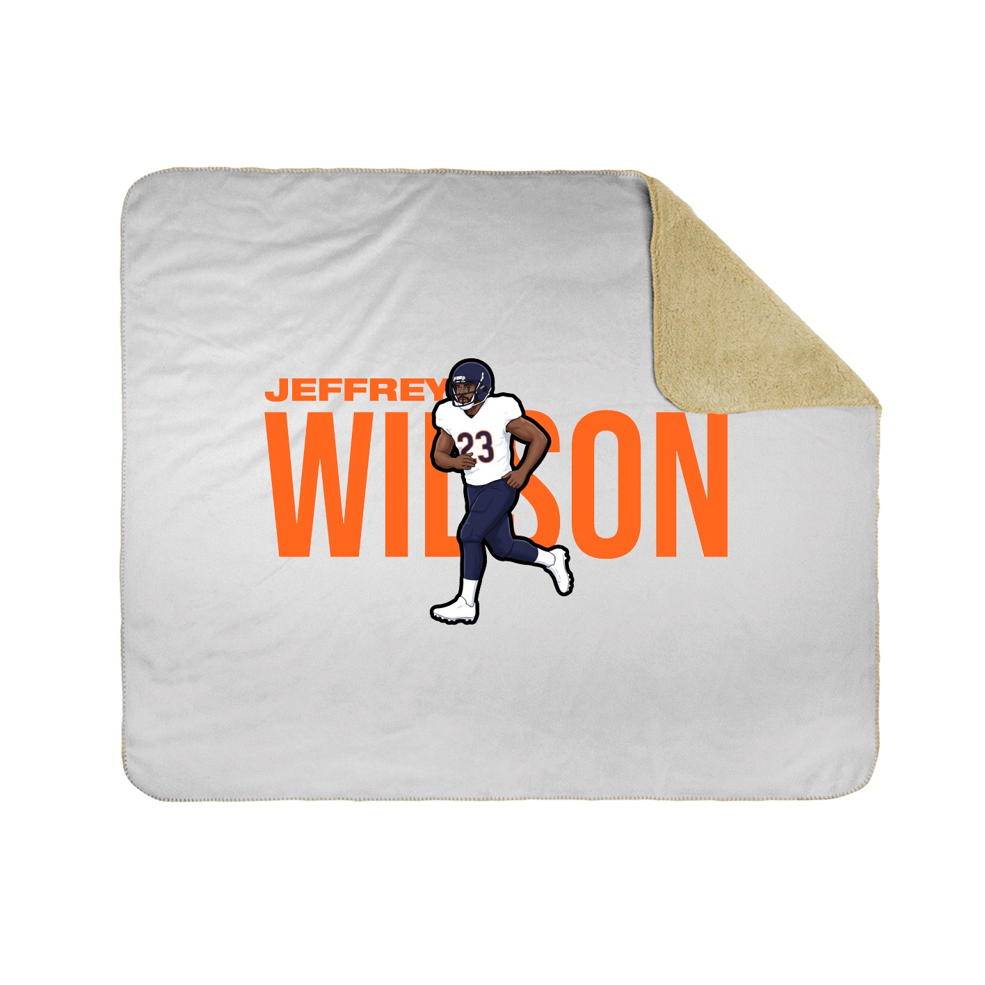 Throw Blanket — Player Name in White