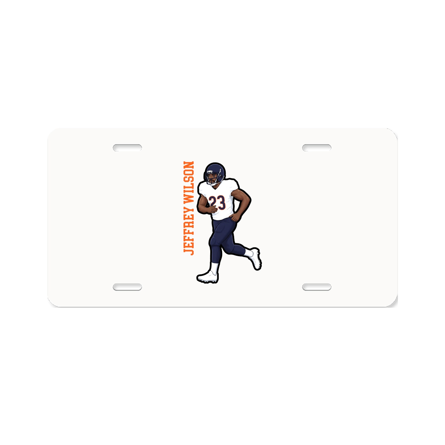 License Plate — Name Vertical in Classic