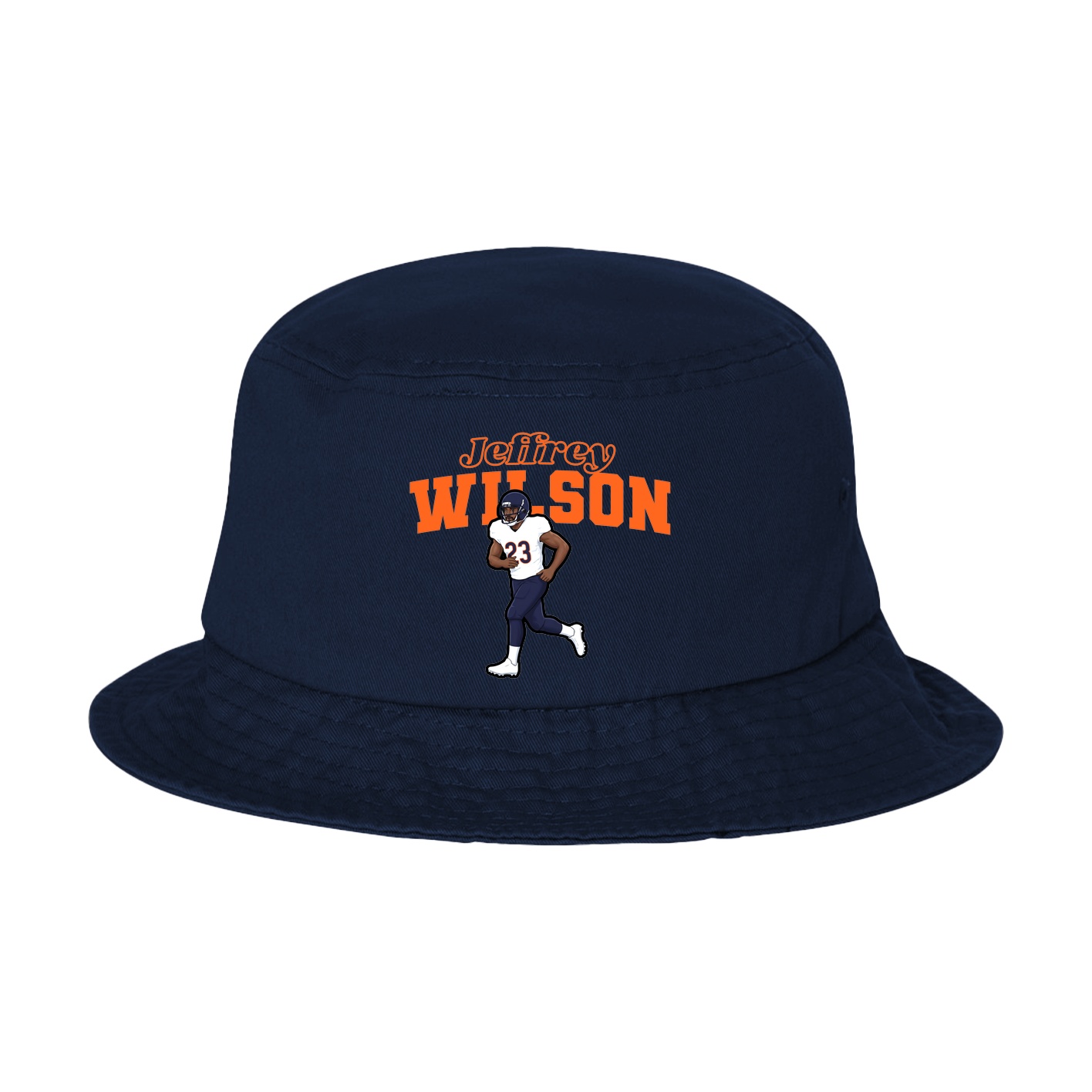 Bucket Cap — Name Arch in Navy