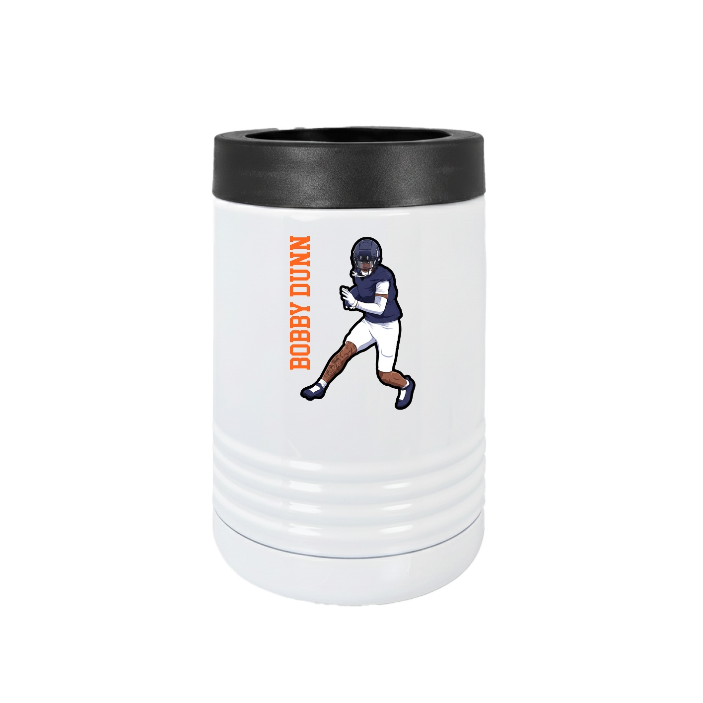 Beverage Holder — Name Vertical in White