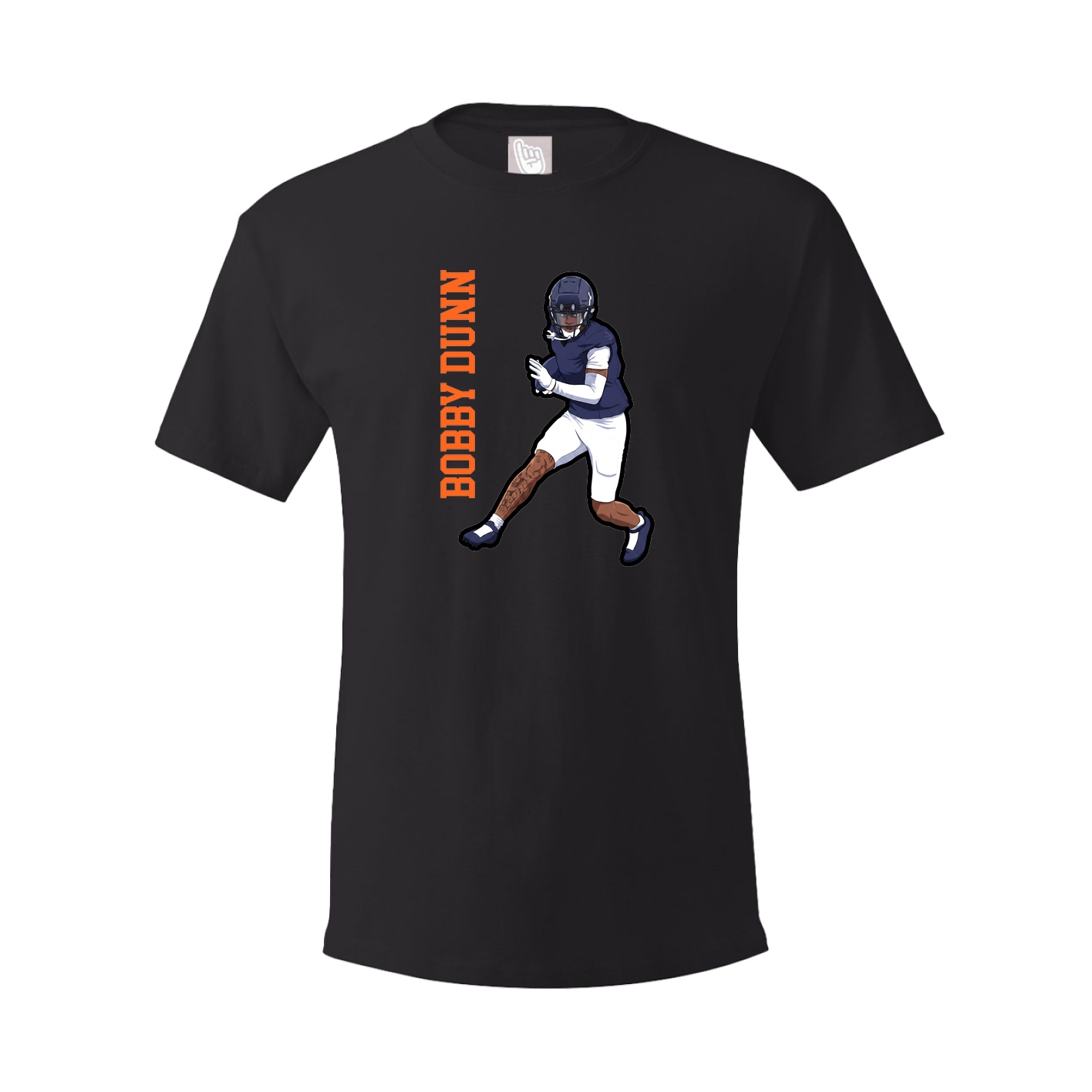 Youth Tee — Name Vertical in Black