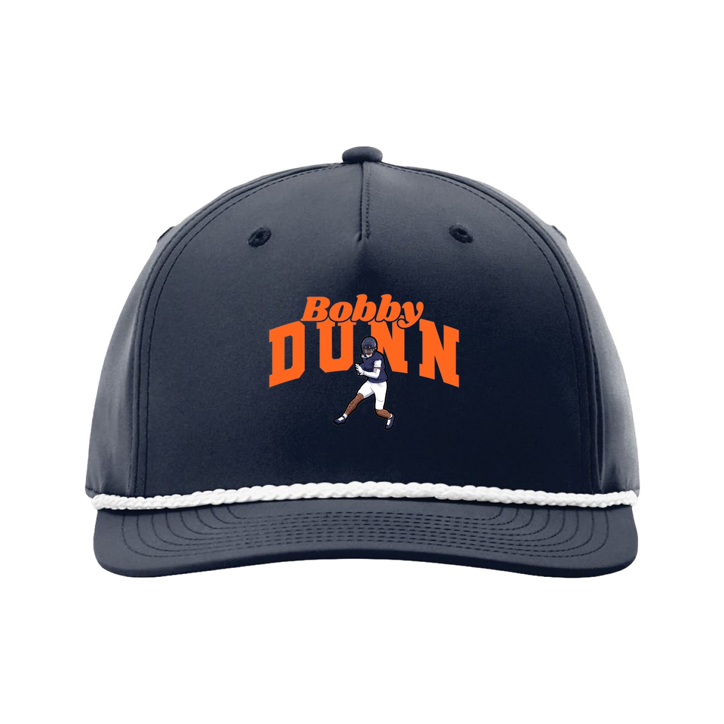 Five-Panel Classic Rope Cap — Signature Arch in Navy