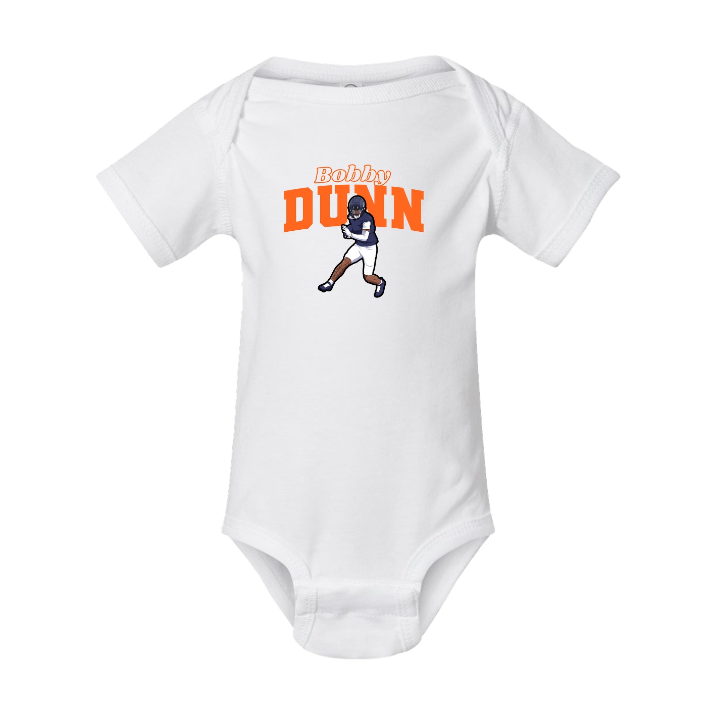 Baby Onesie — Name Arch in White