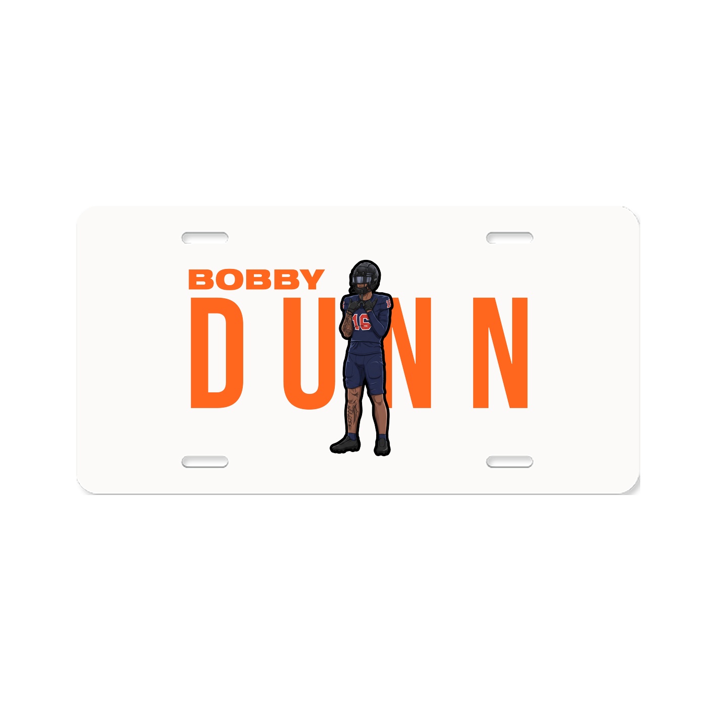 License Plate — Player Name in Classic