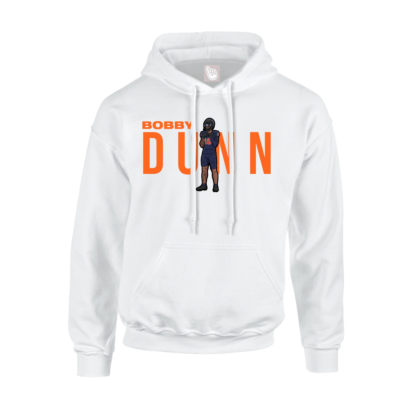 Youth Hoodie — Player Name in White