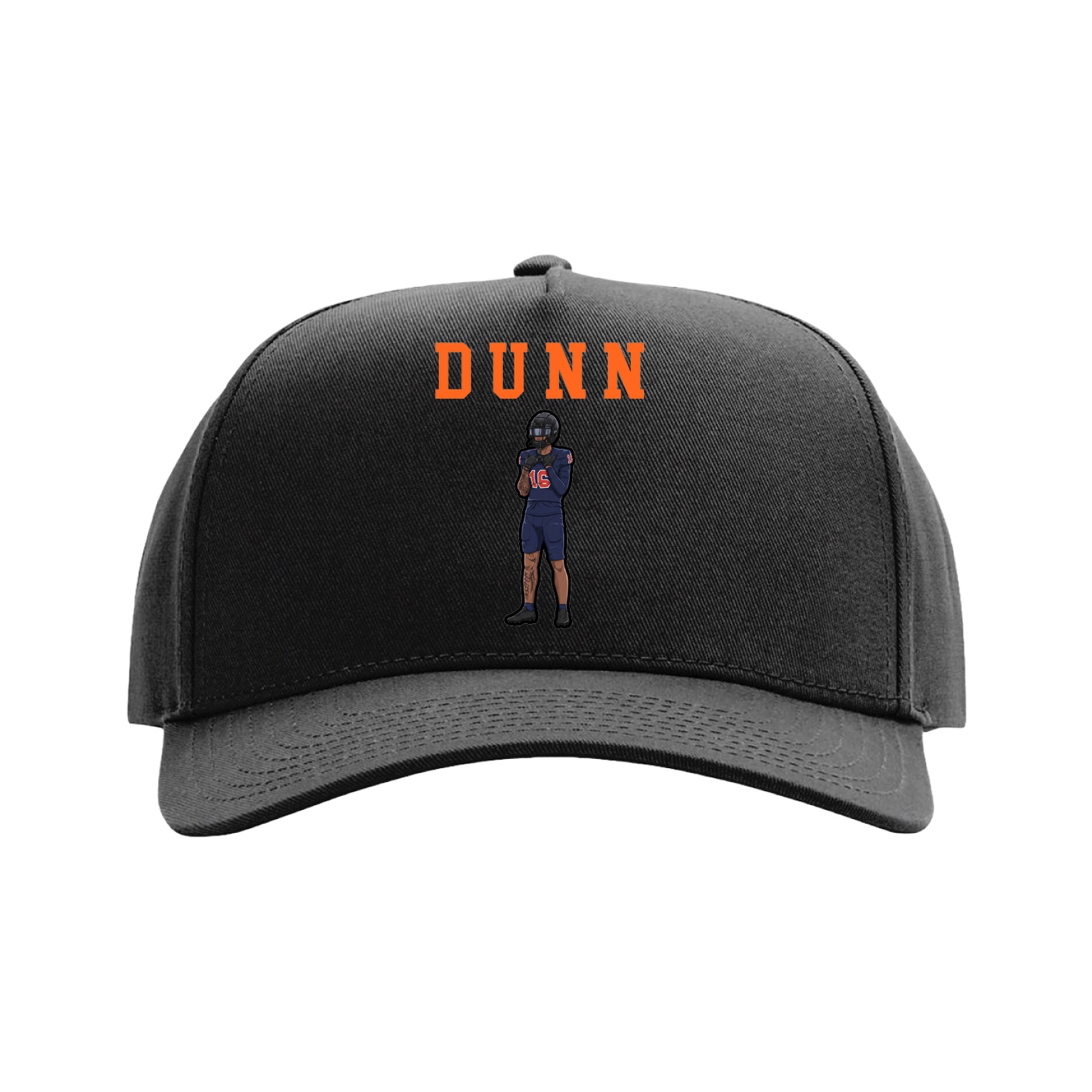 Full Fabric Five-Panel Champ Cap — Shirsey in Black