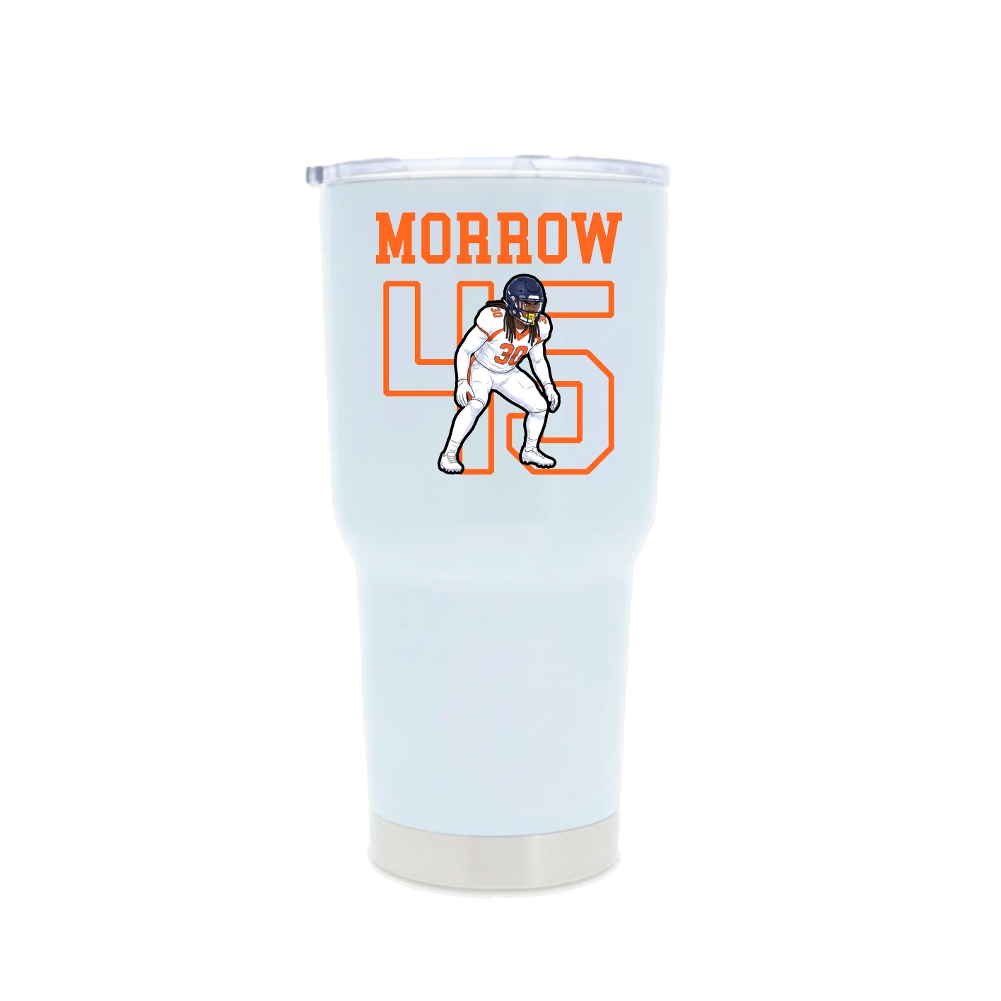 30oz Stainless Steel Tumbler — Shirsey in White