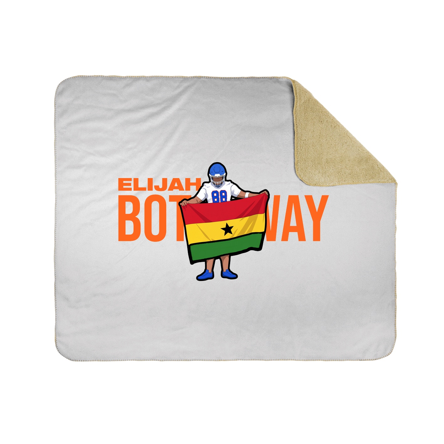 Throw Blanket — Player Name in White