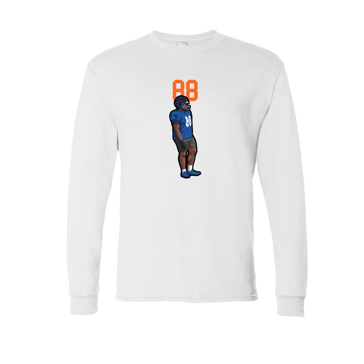 Long Sleeve Tee — Number Top in White