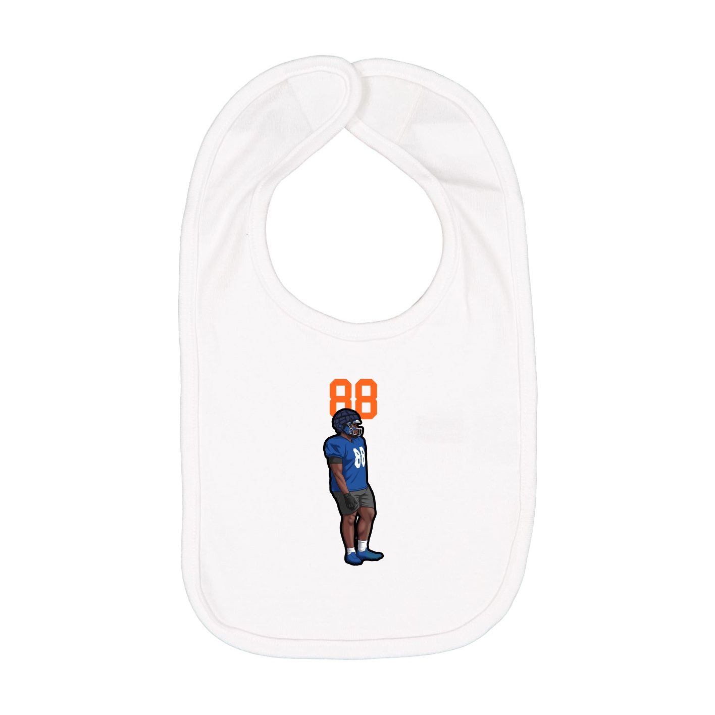Infant Bib — Number Top in White
