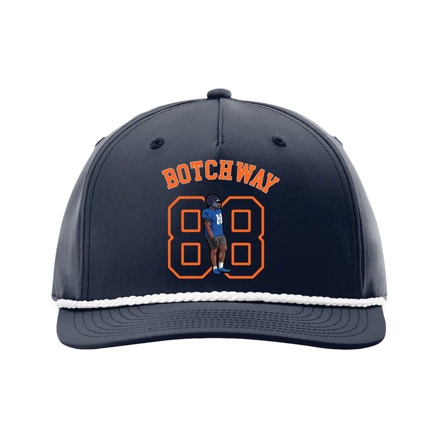 Five-Panel Classic Rope Cap — Shirsey Arch in Navy