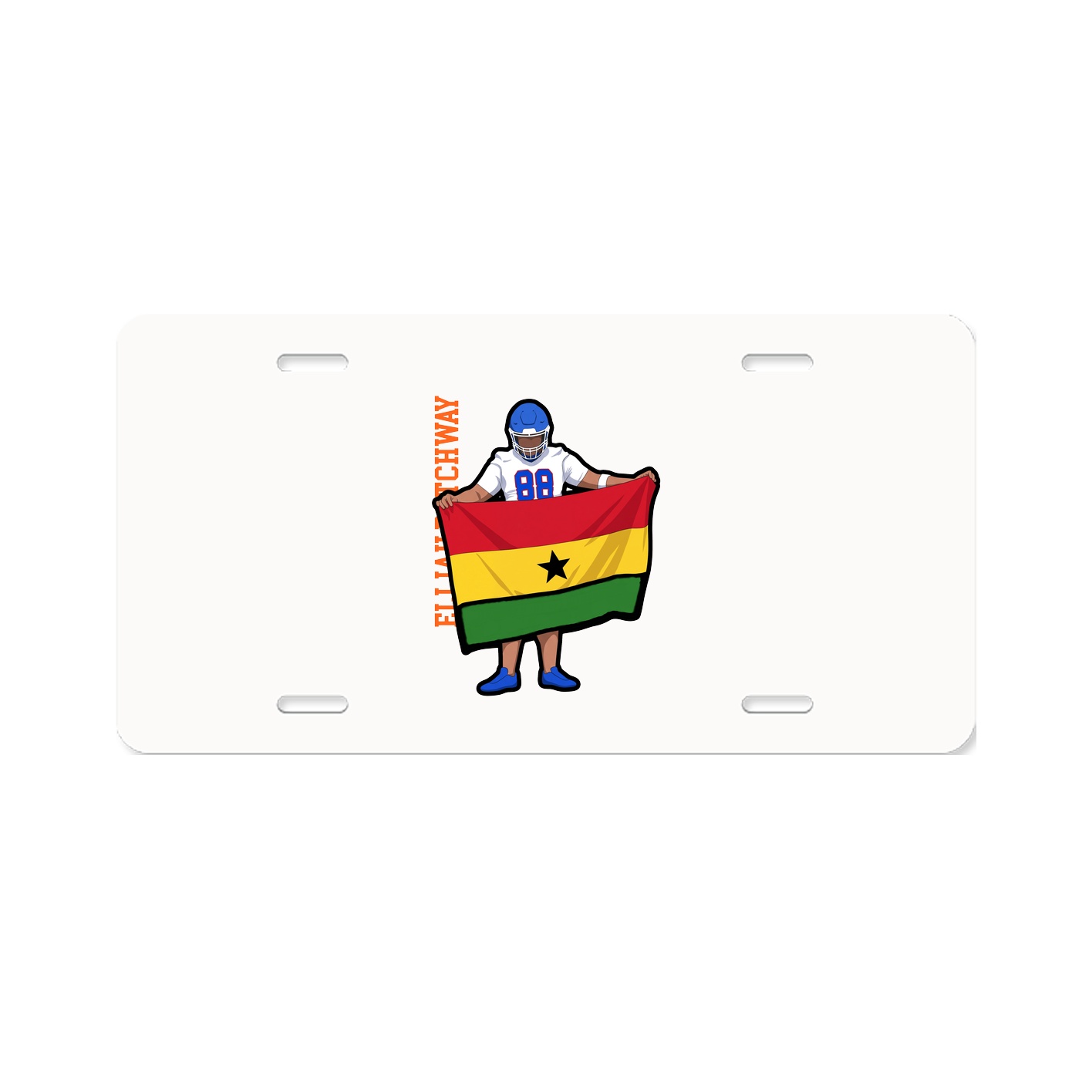 License Plate — Name Vertical in Classic