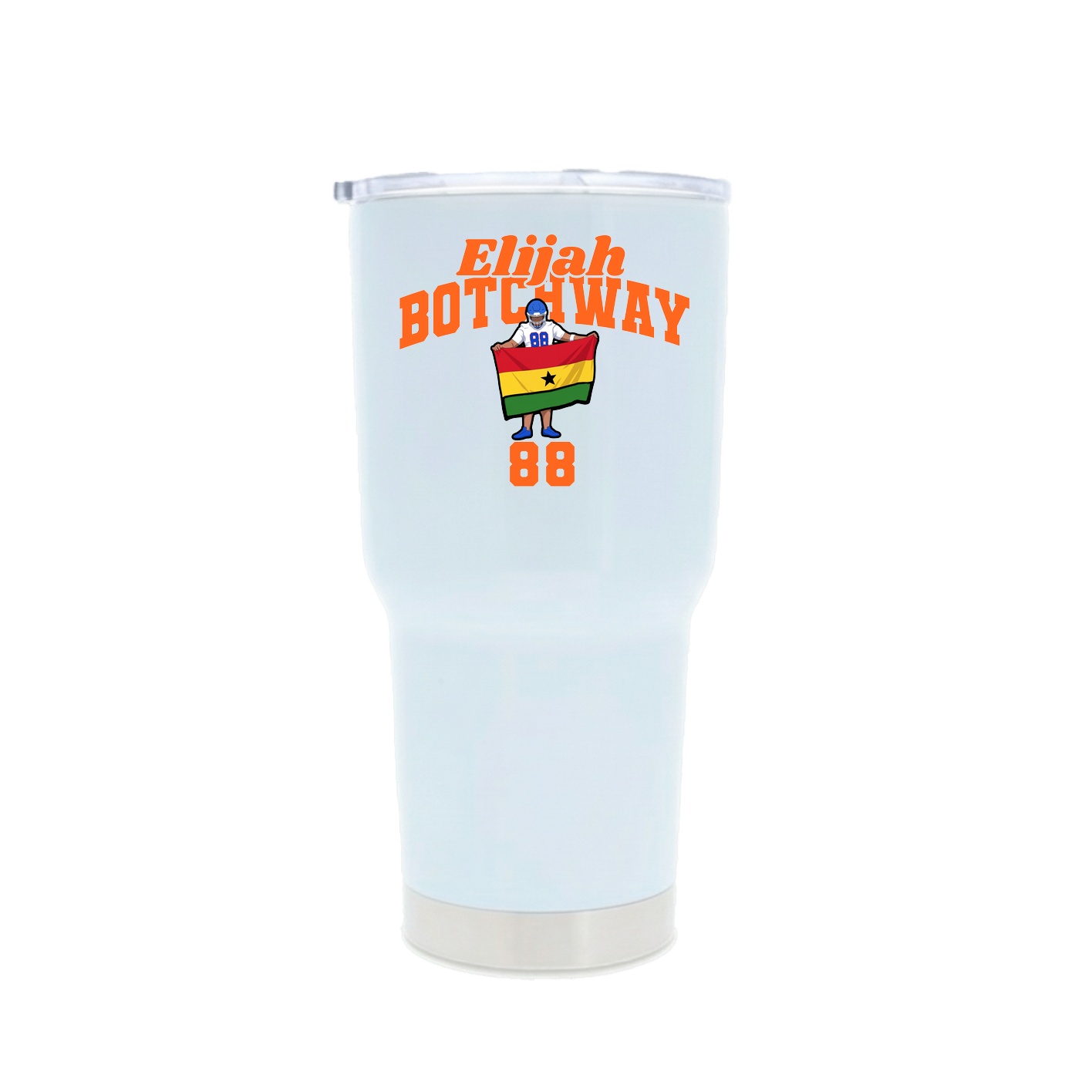30oz Stainless Steel Tumbler — Signature Arch in White