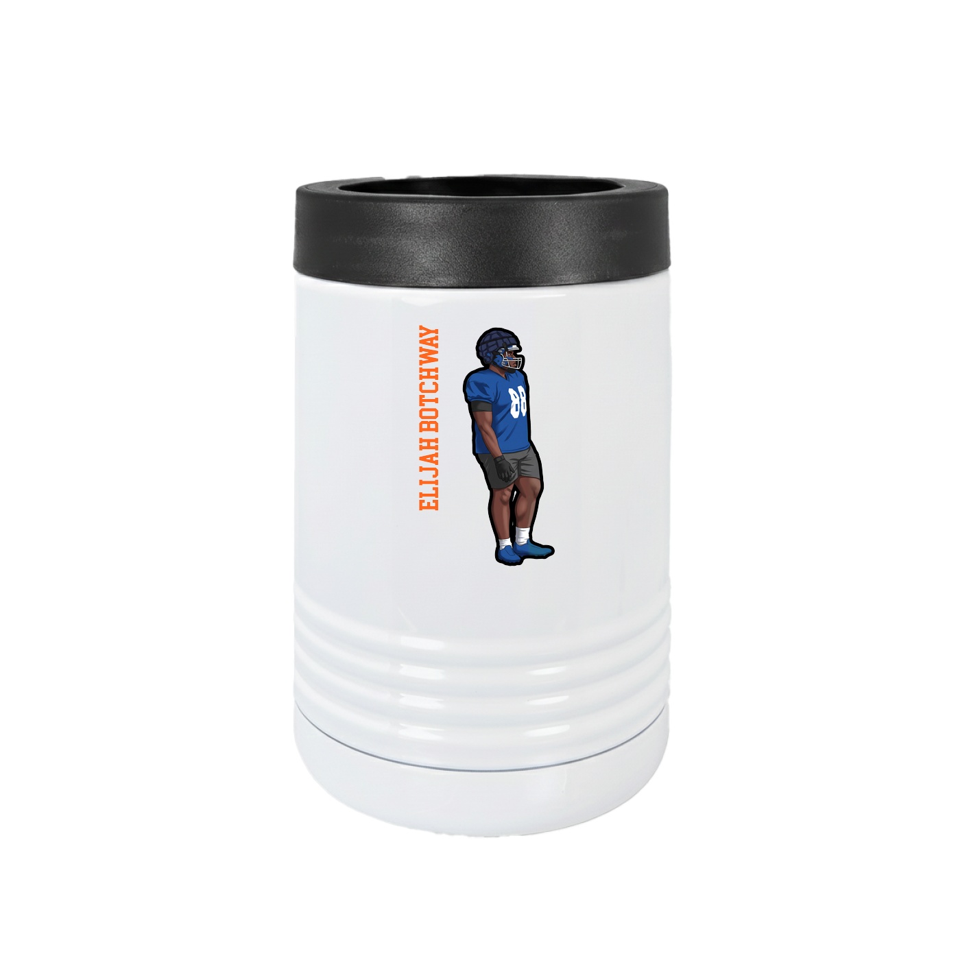 Beverage Holder — Name Vertical in White