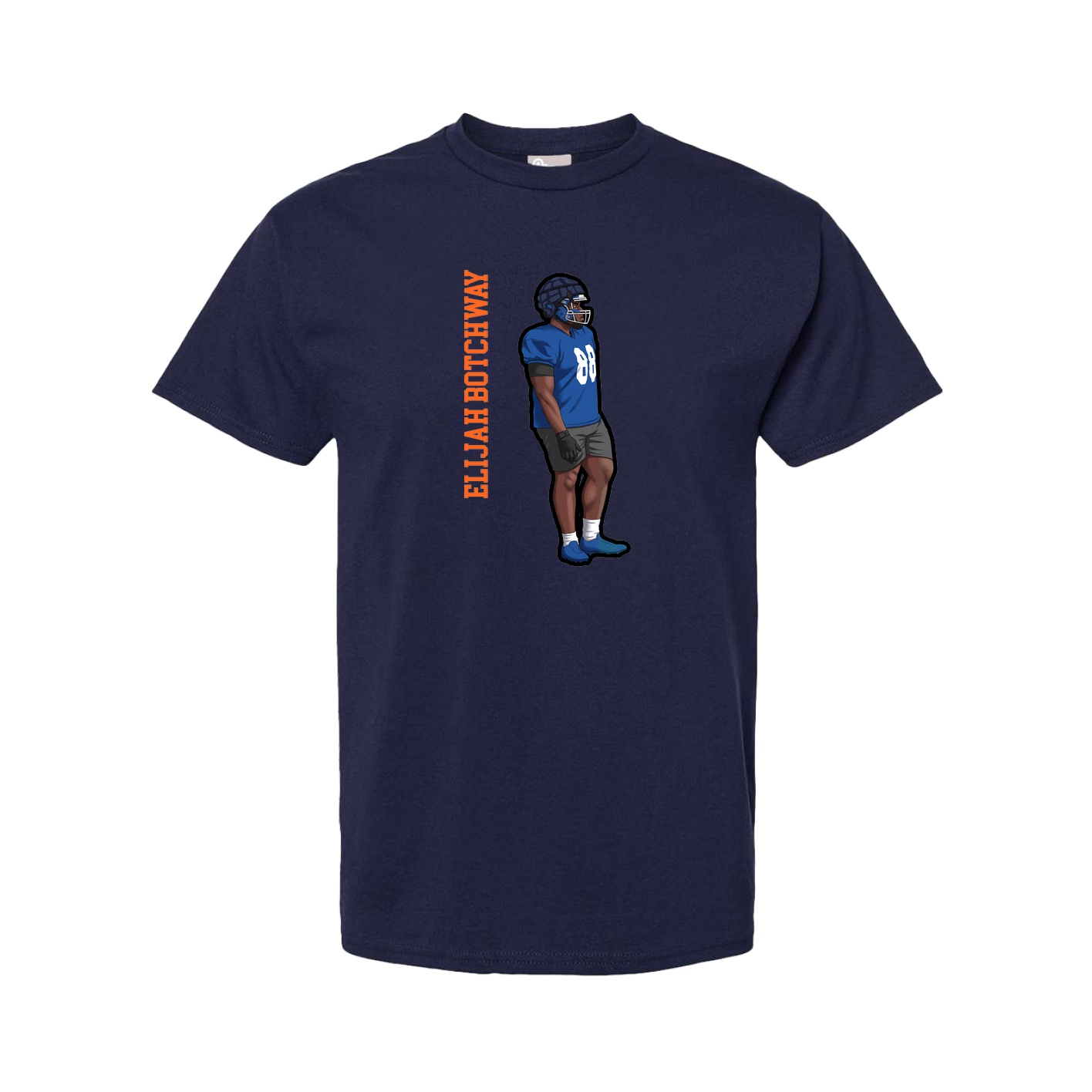 Tee — Name Vertical in Navy