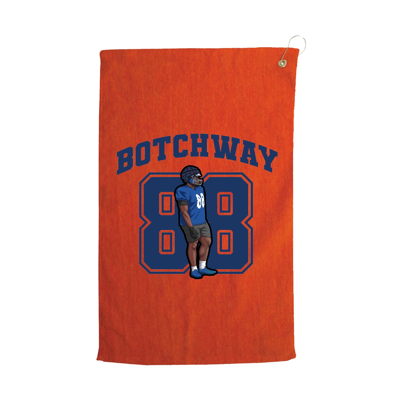 Golf Towel — Number in Orange