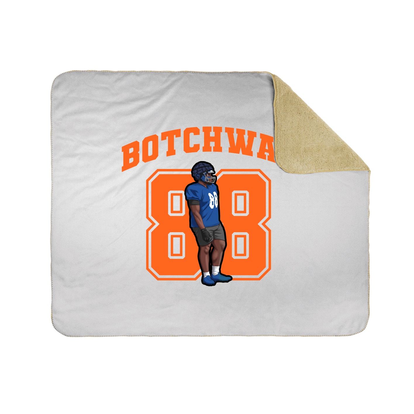 Throw Blanket — Number in White