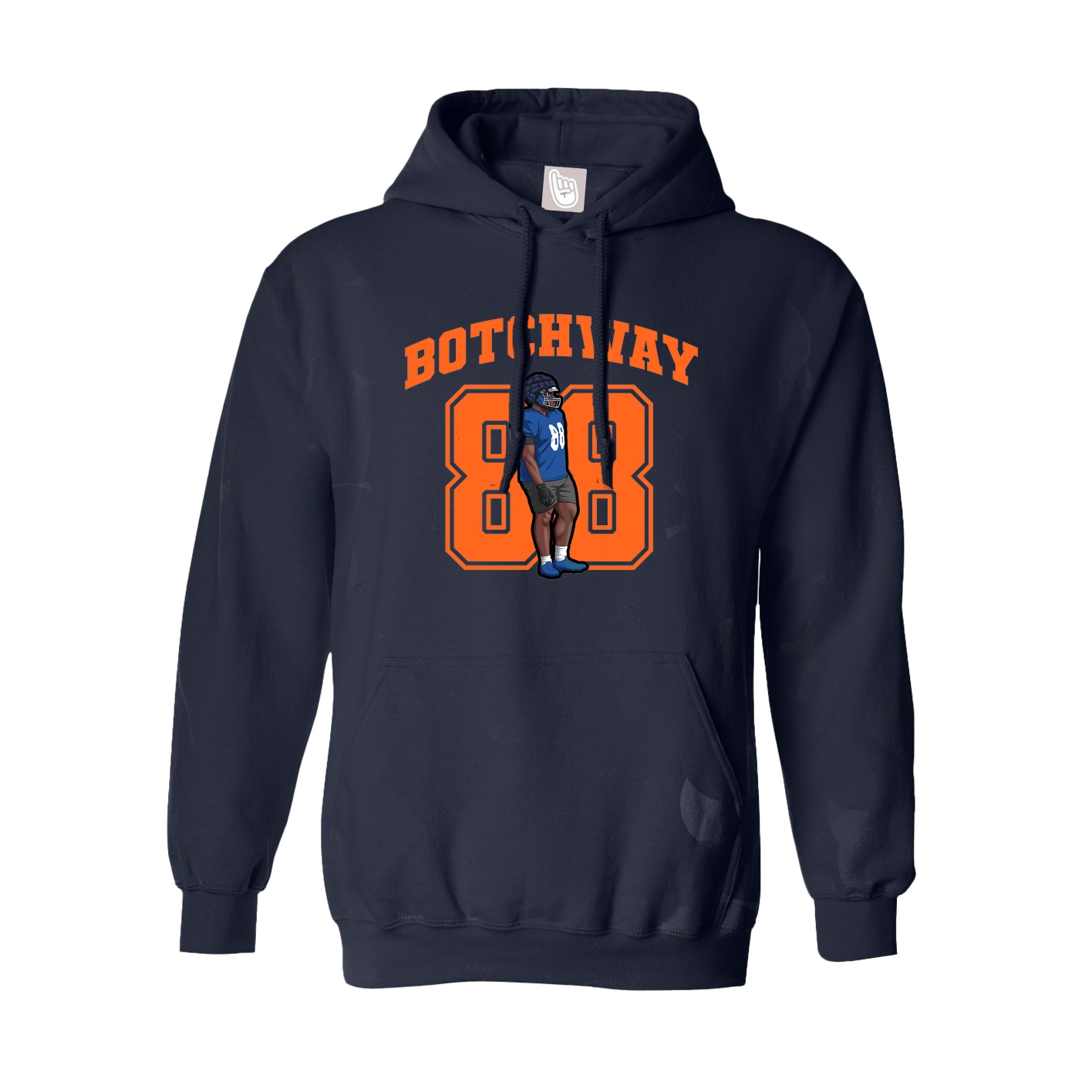 Youth Hoodie — Number in Navy