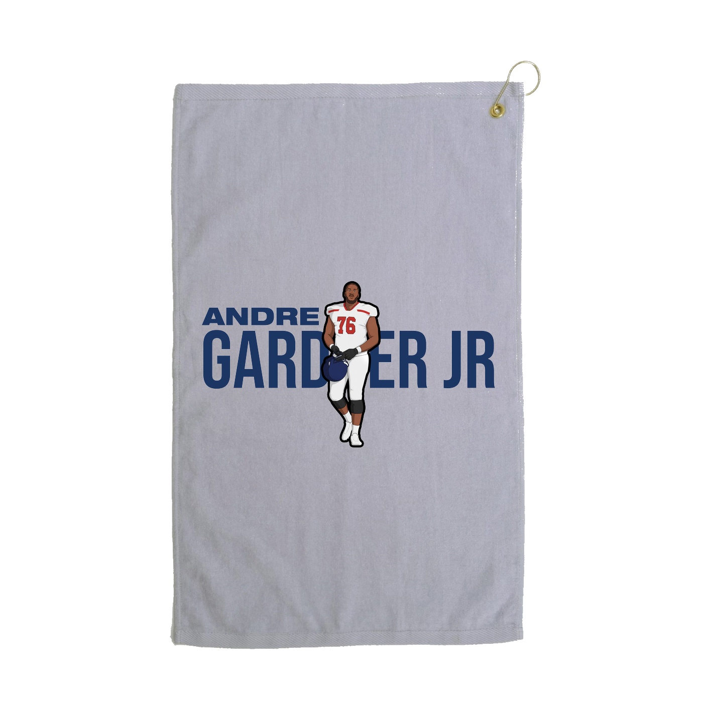 Golf Towel — Player Name in Grey
