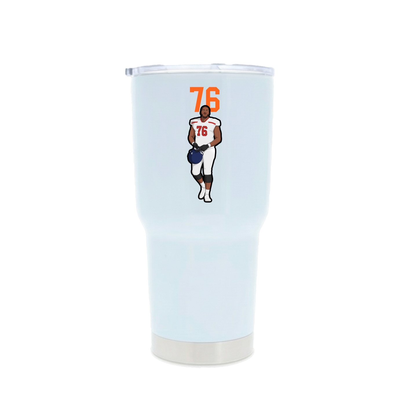 30oz Stainless Steel Tumbler — Number Top in White