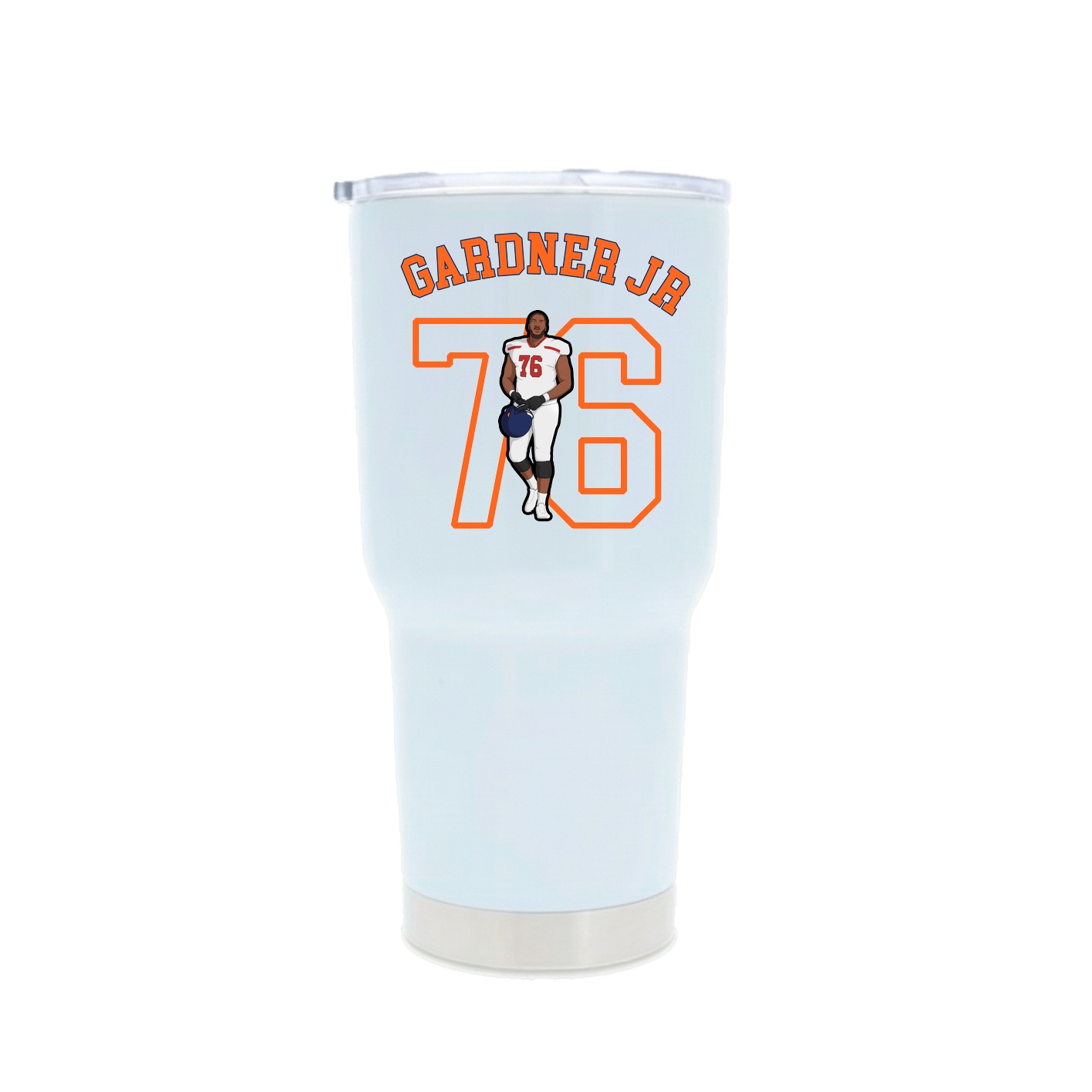 30oz Stainless Steel Tumbler — Shirsey Arch in White