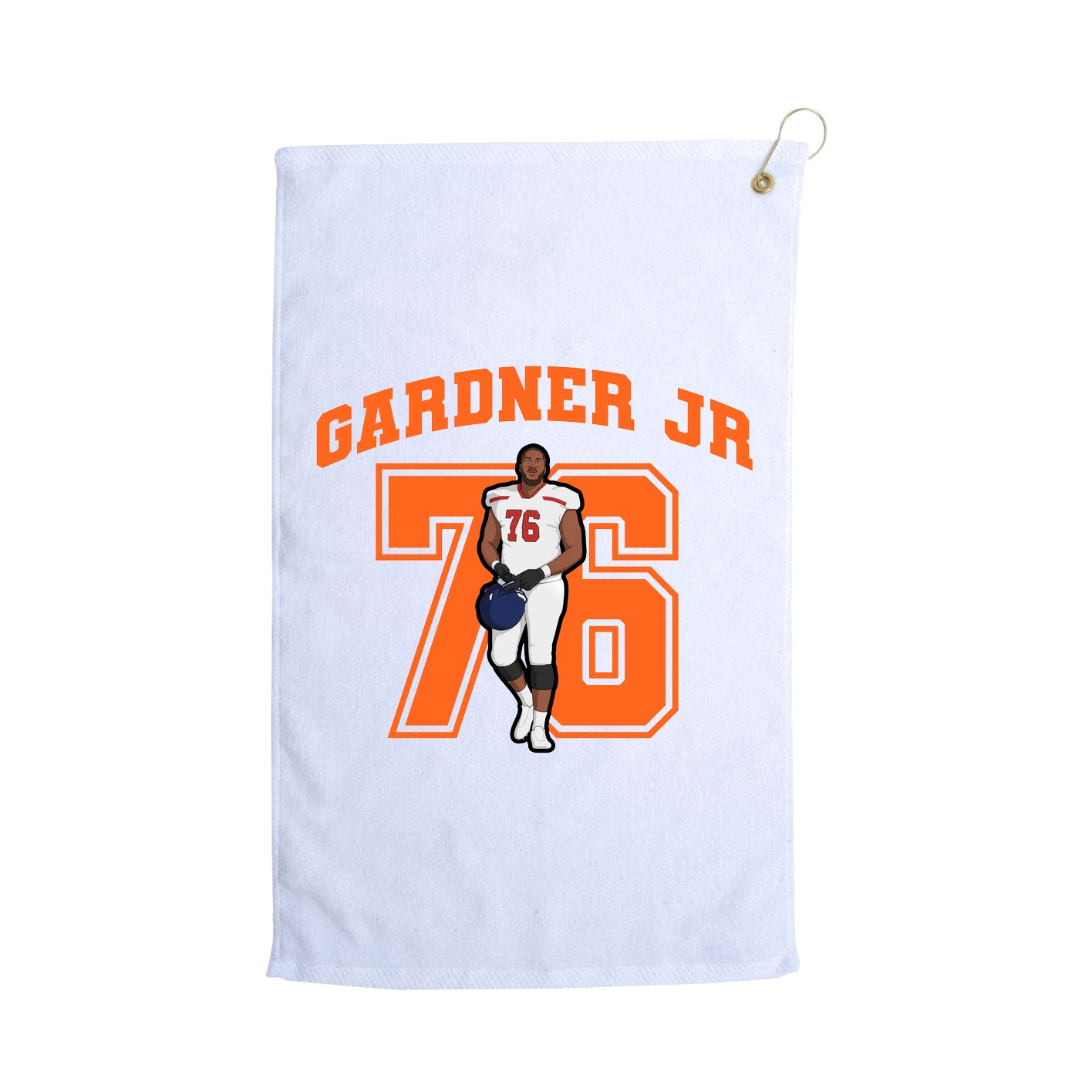 Golf Towel — Number in White