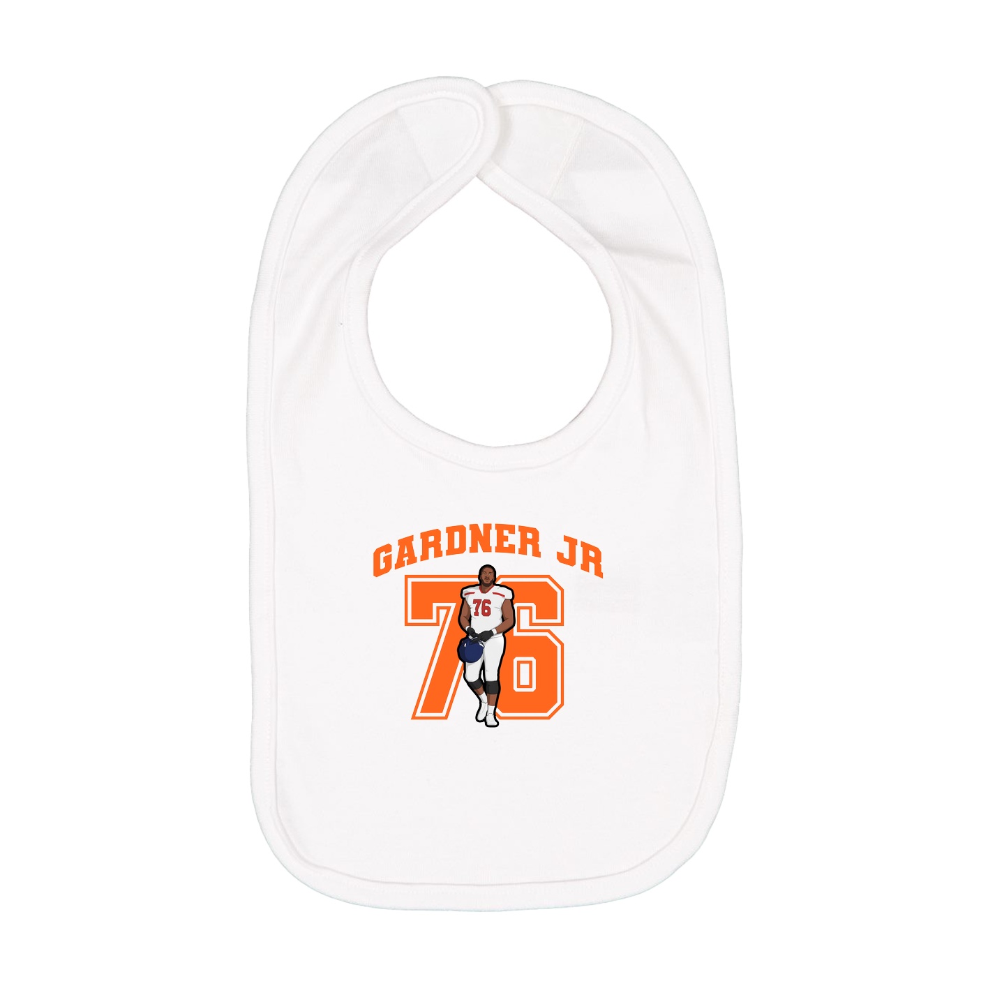 Infant Bib — Number in White