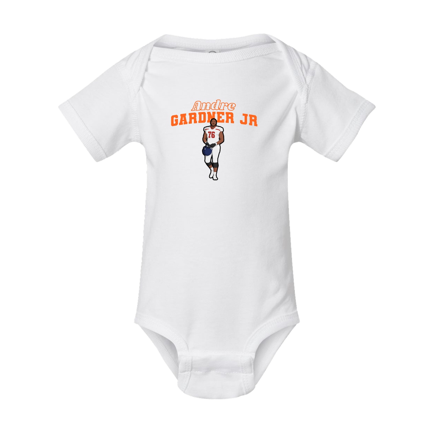 Baby Onesie — Name Arch in White