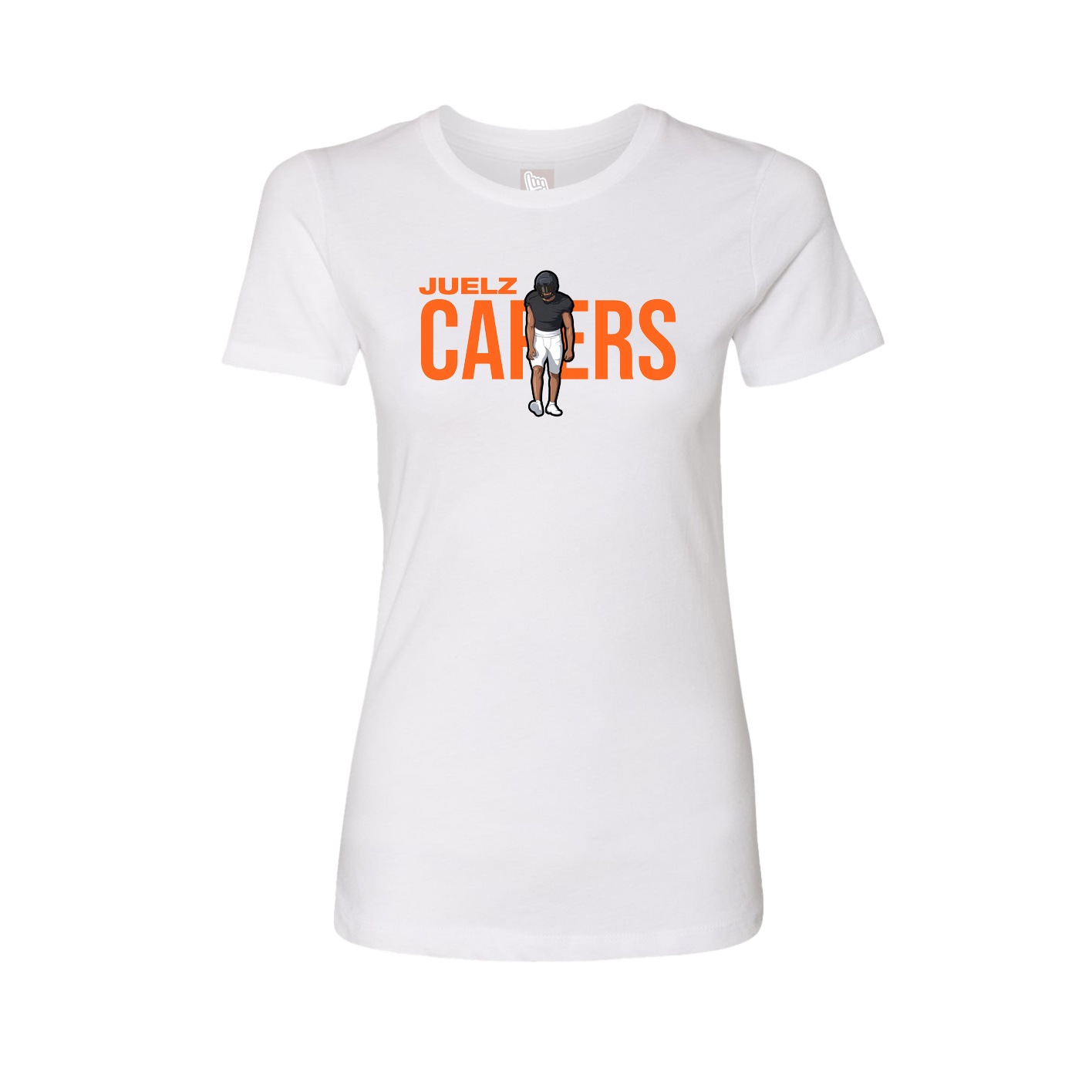 Fitted Women's Tee — Player Name in White