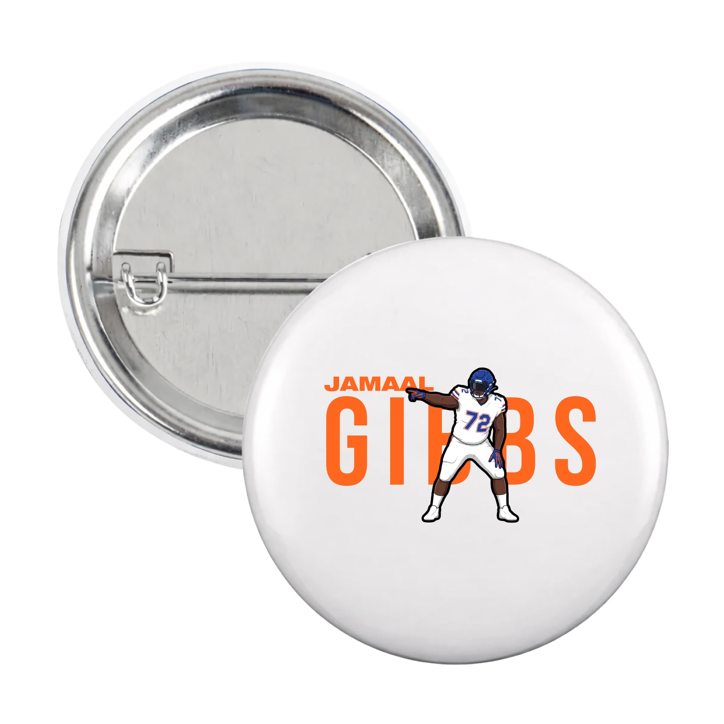 Game Day Button — Player Name in White