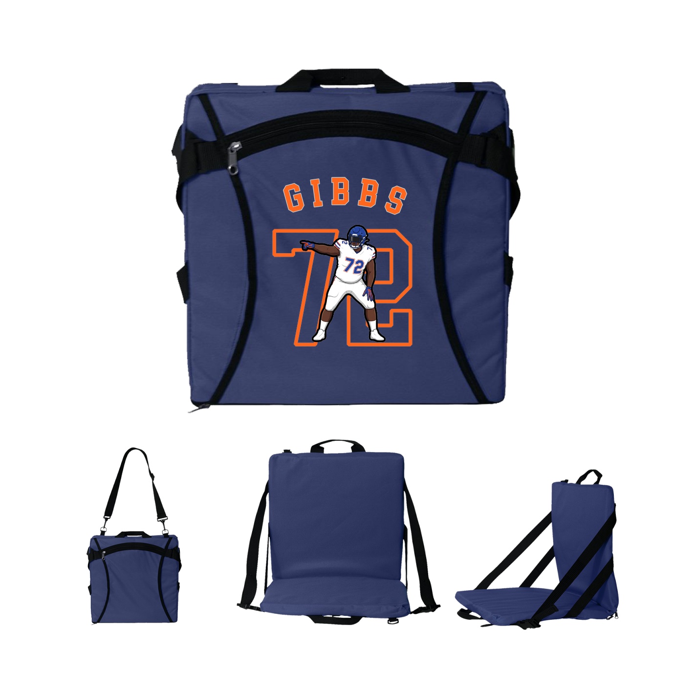 Folding Stadium Seat — Shirsey Arch in Navy