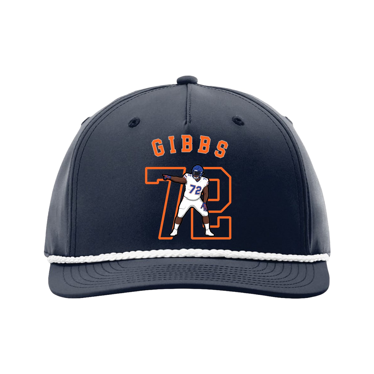Five-Panel Classic Rope Cap — Shirsey Arch in Navy