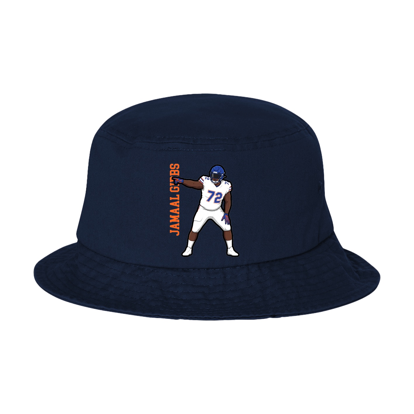 Bucket Cap — Name Vertical in Navy