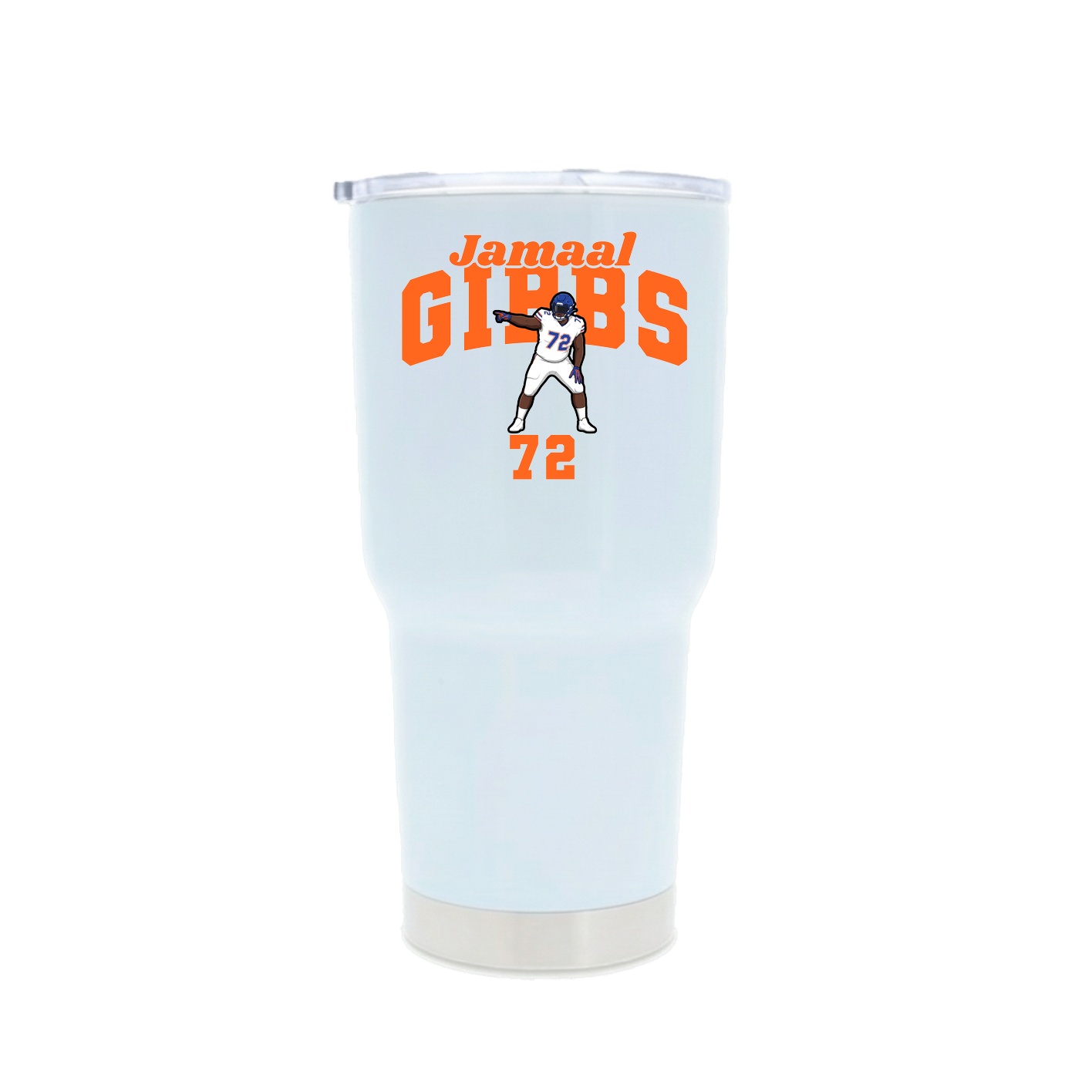 30oz Stainless Steel Tumbler — Signature Arch in White