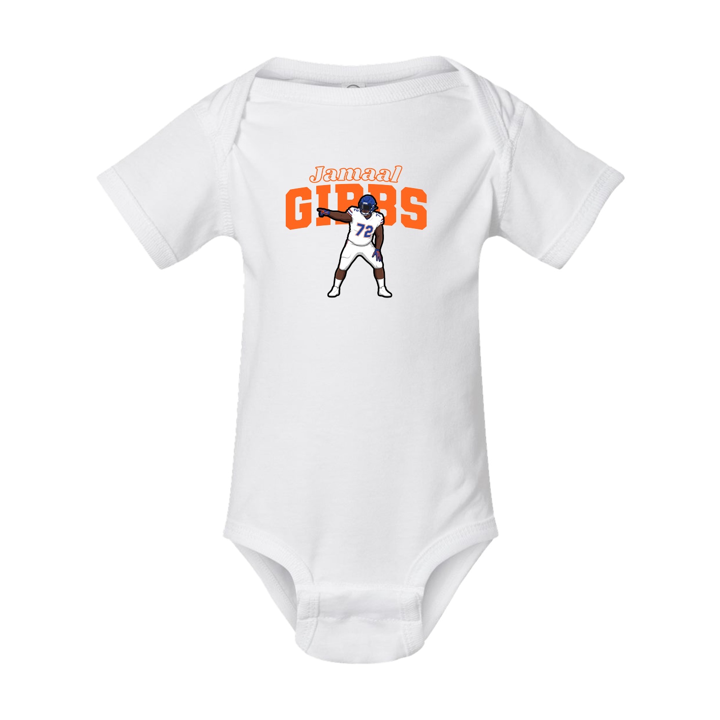 Baby Onesie — Name Arch in White