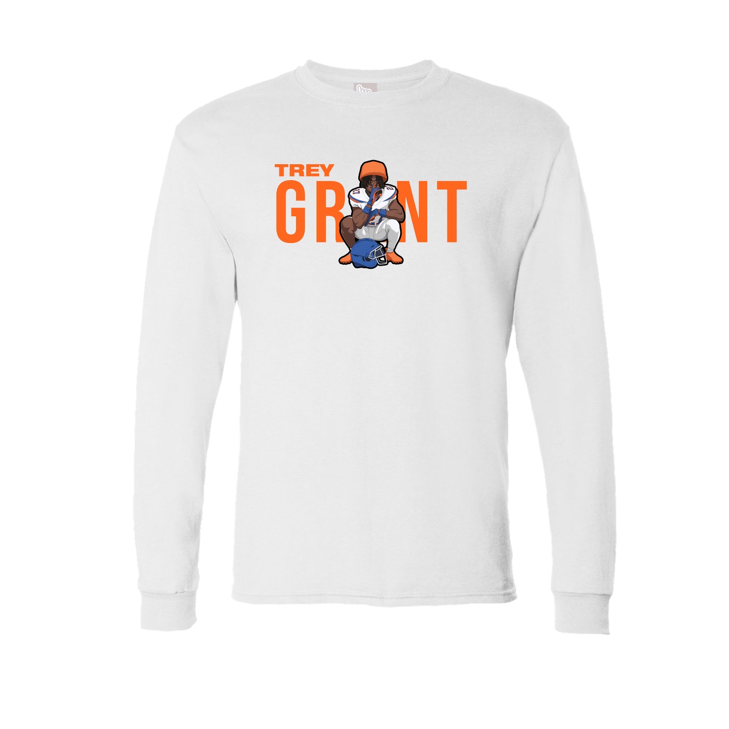 Long Sleeve Tee — Player Name in White