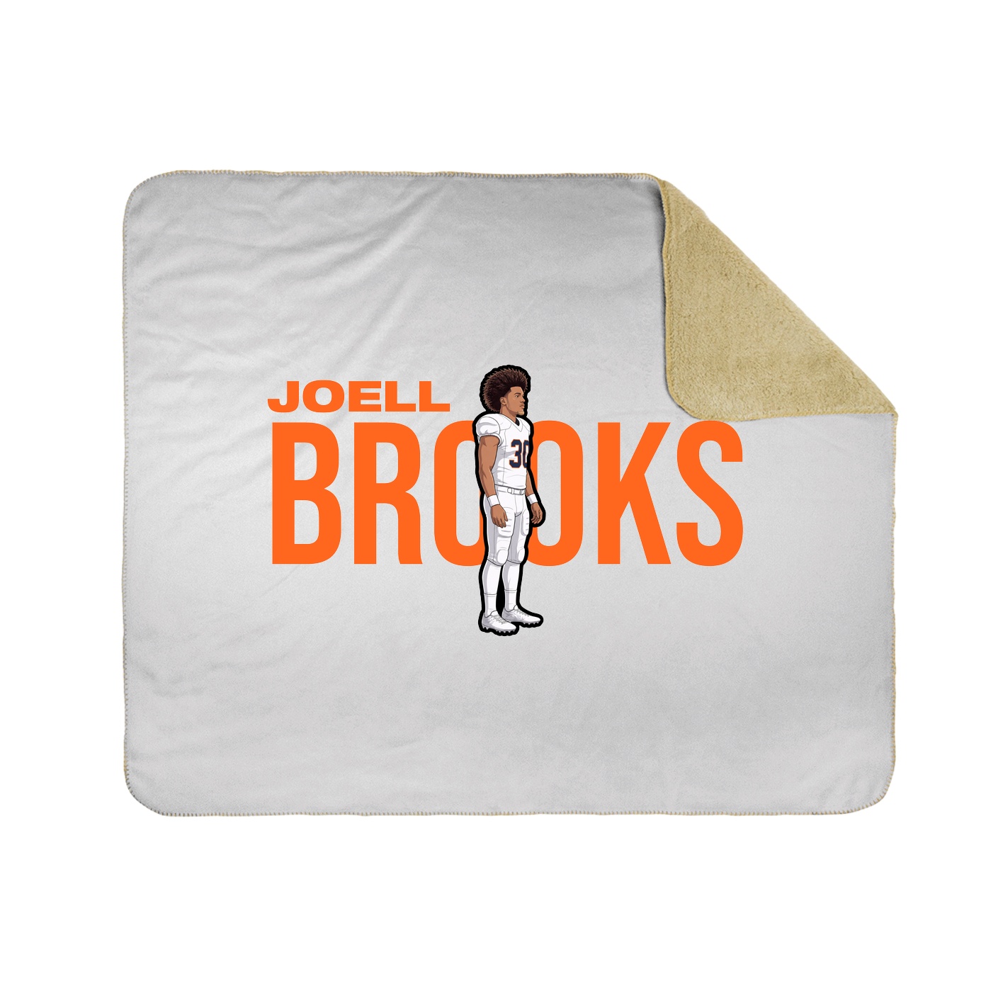 Throw Blanket — Player Name in White
