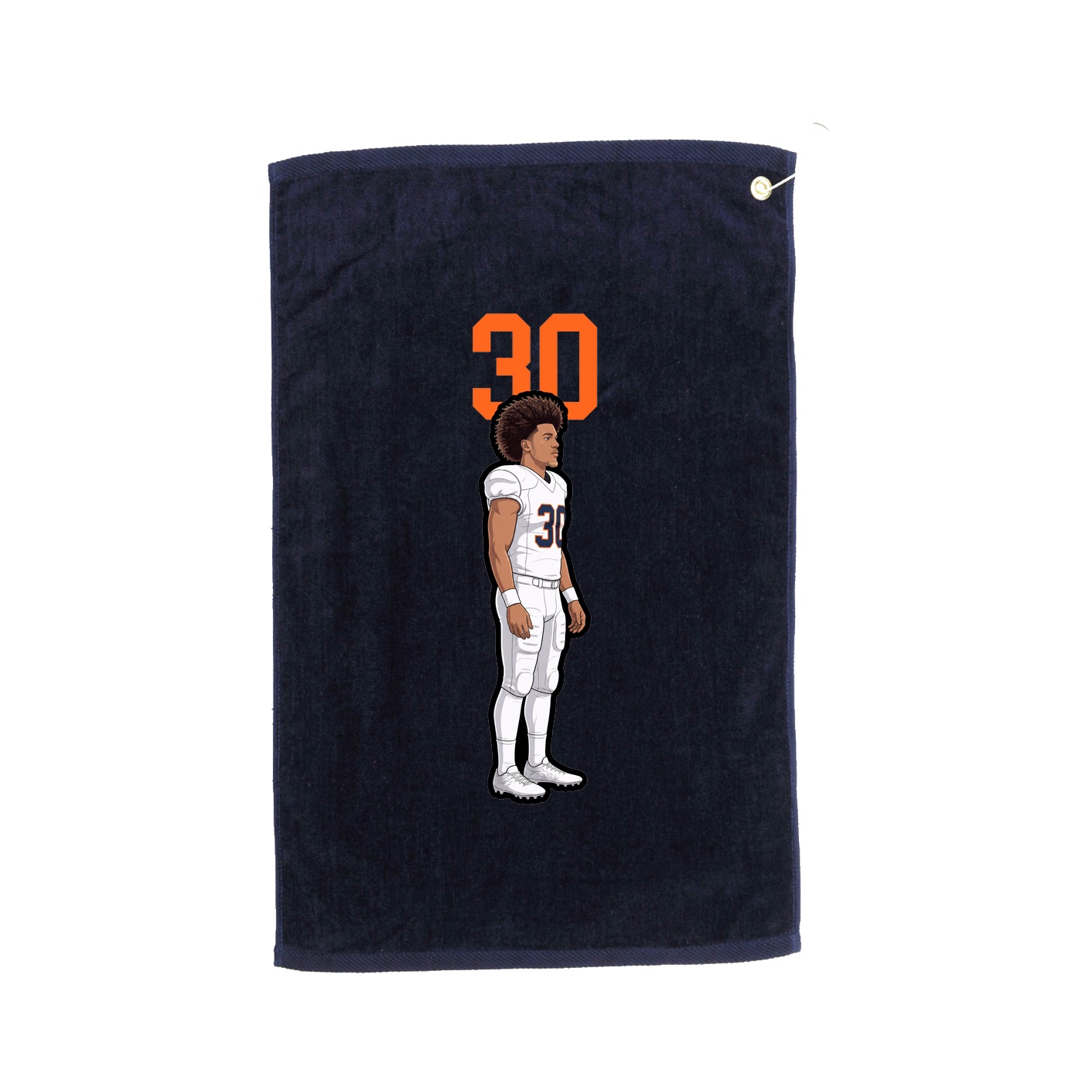 Golf Towel — Number Top in Navy