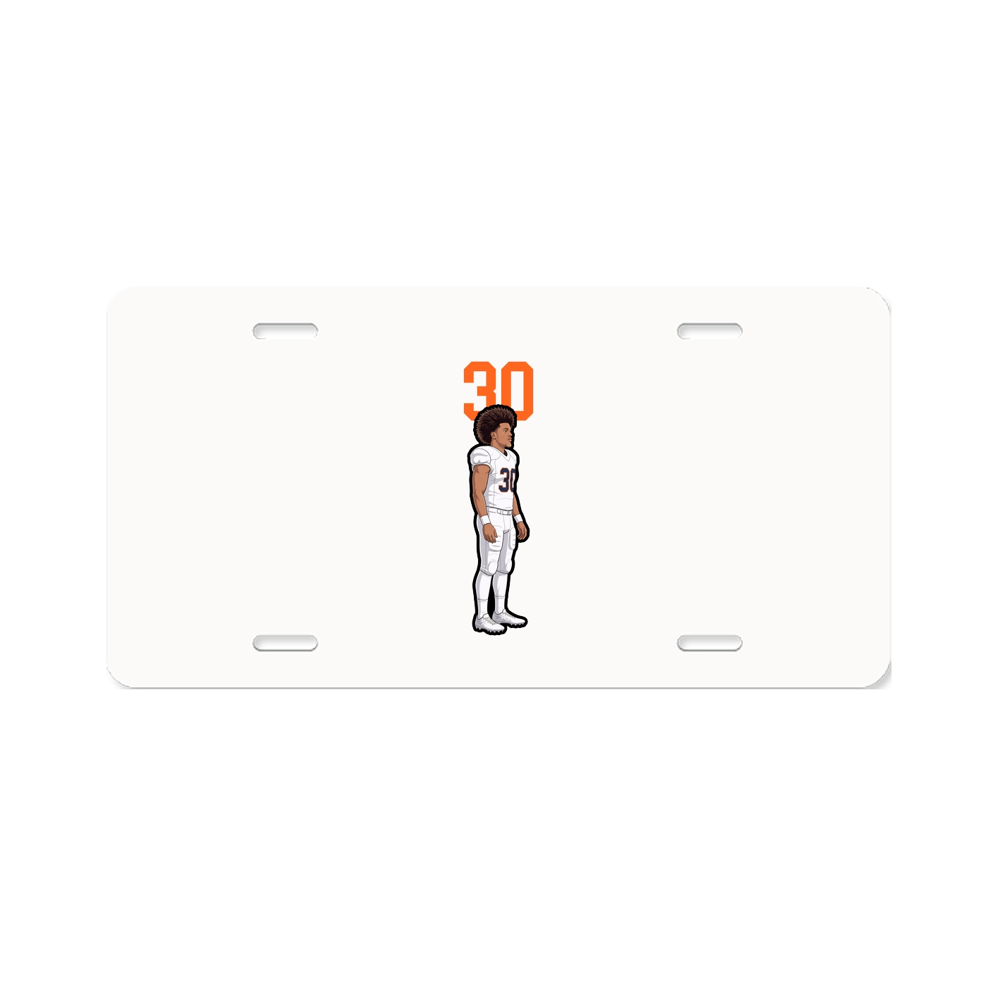 License Plate — Number Top in Classic