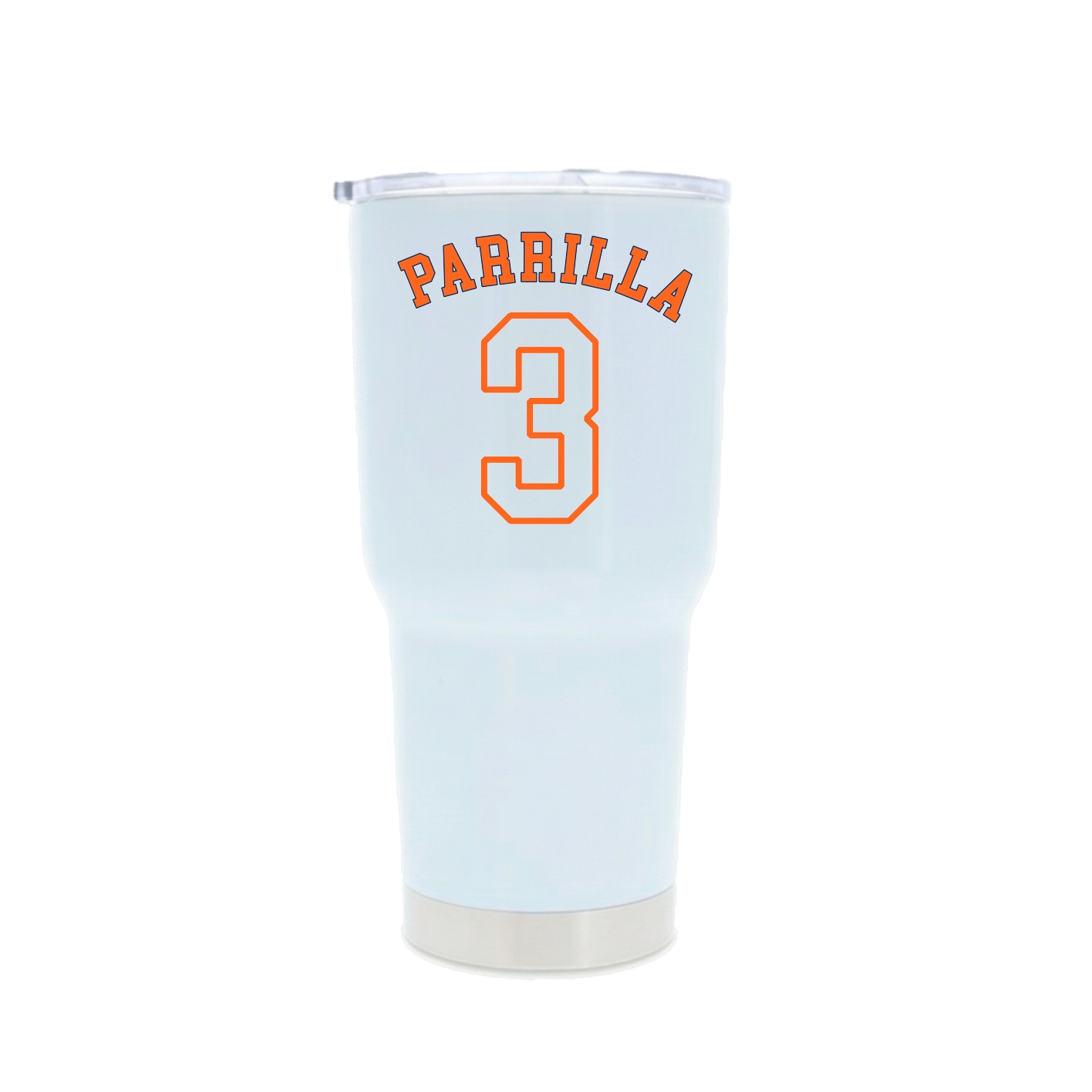 30oz Stainless Steel Tumbler — Shirsey Arch in White