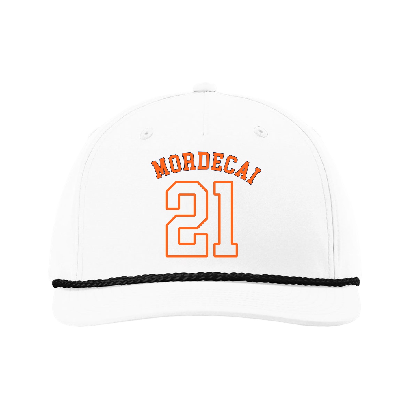 Five-Panel Classic Rope Cap — Shirsey Arch in White
