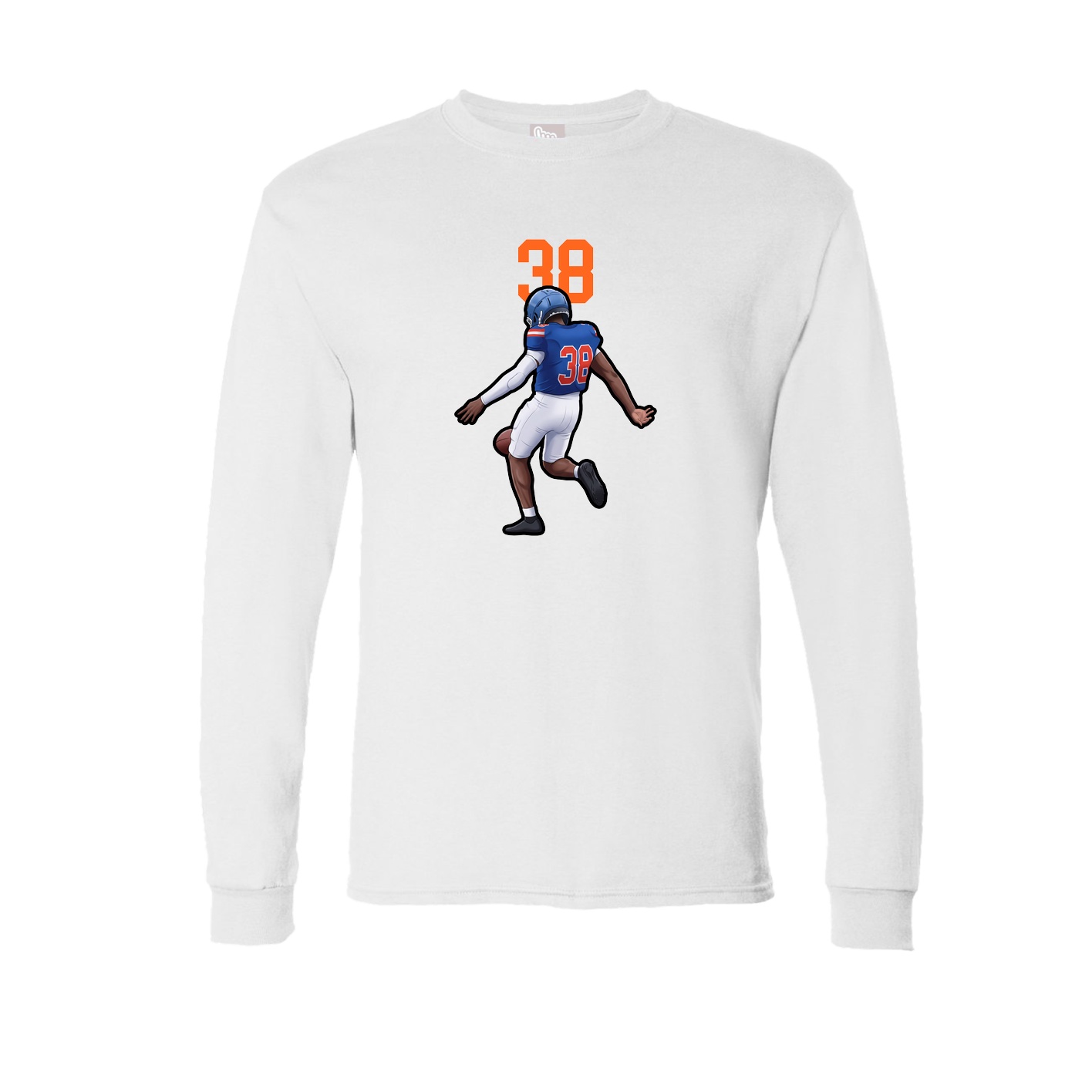 Long Sleeve Tee — Number Top in White