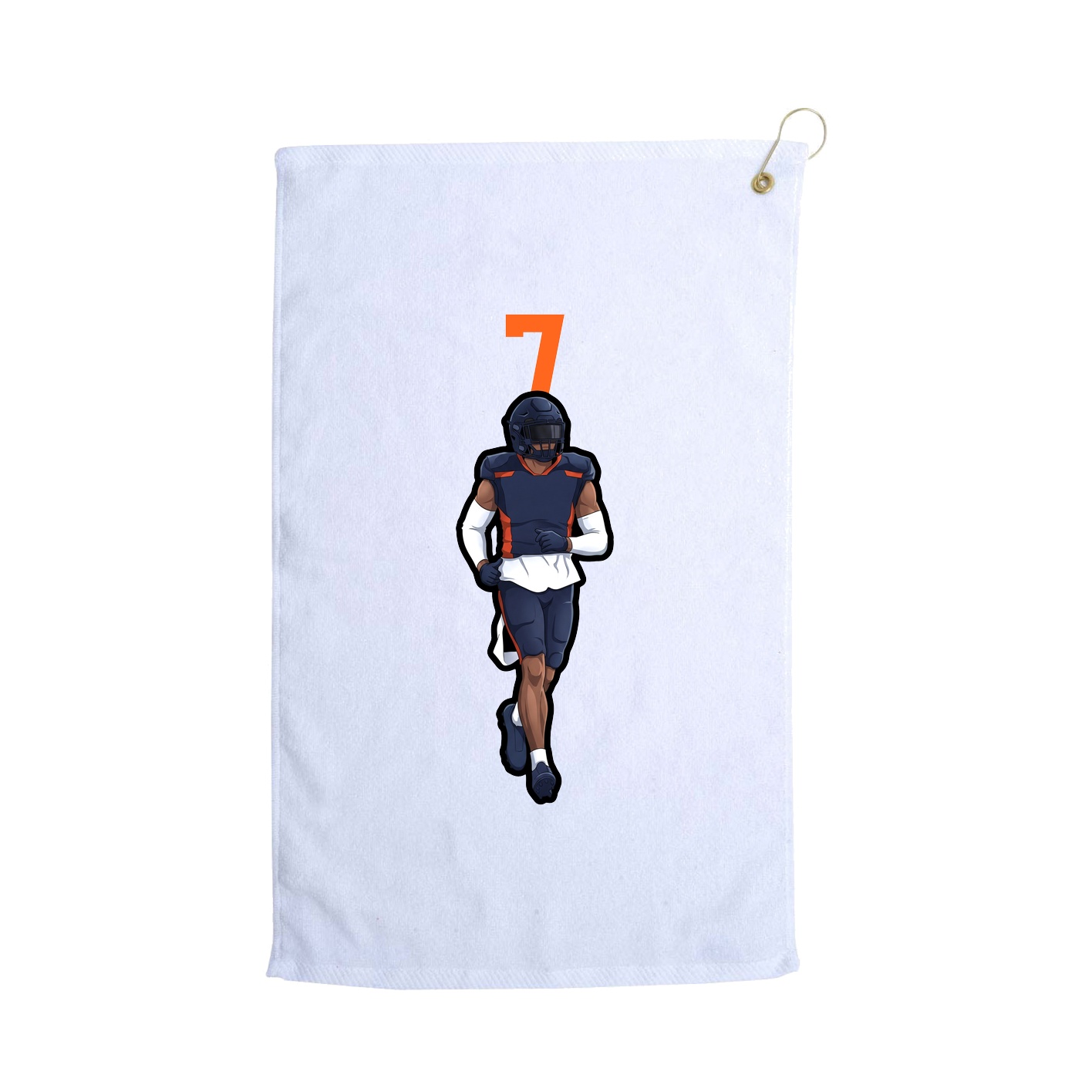 Golf Towel — Number Top in White