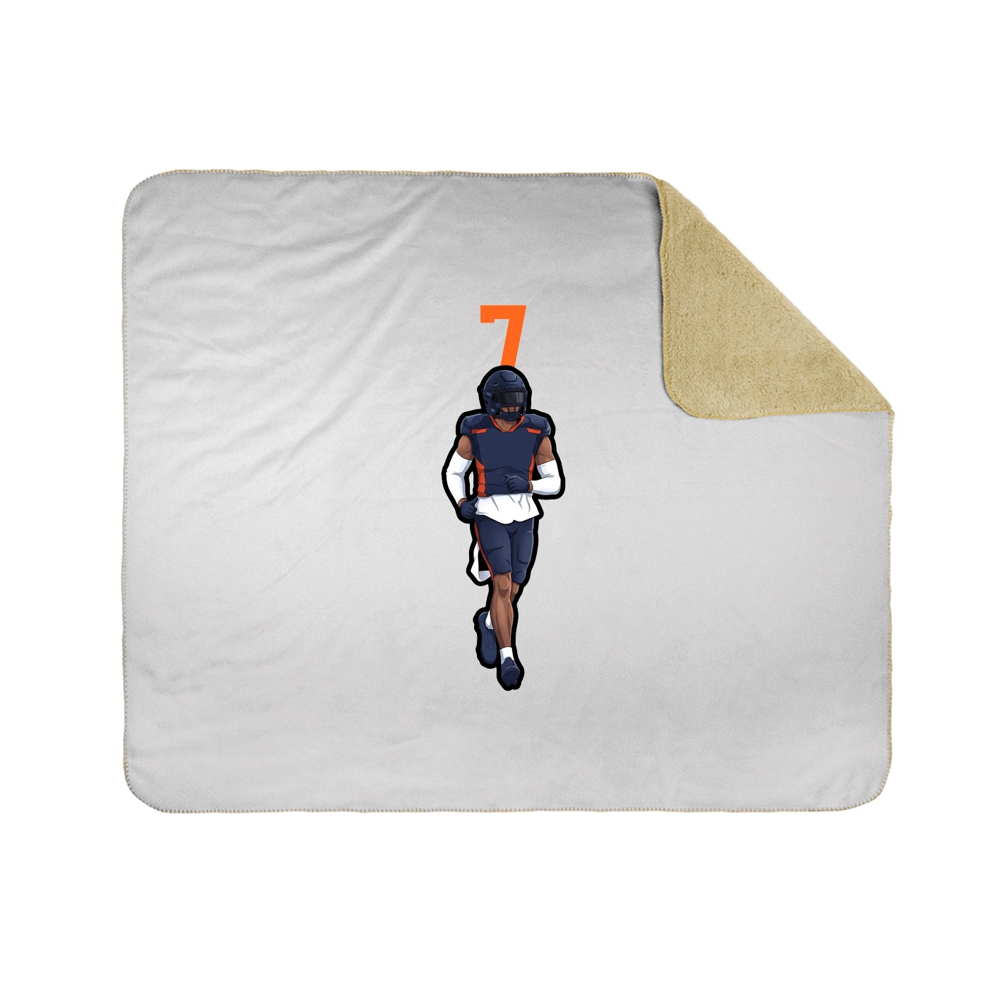 Throw Blanket — Number Top in White