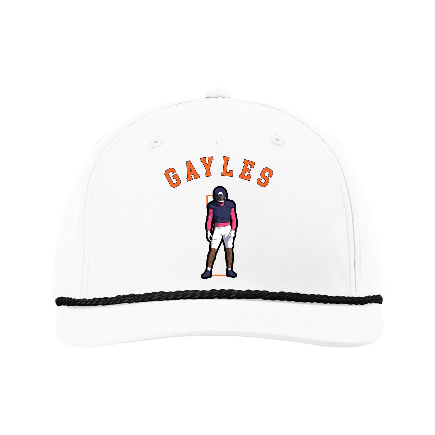 Five-Panel Classic Rope Cap — Shirsey Arch in White