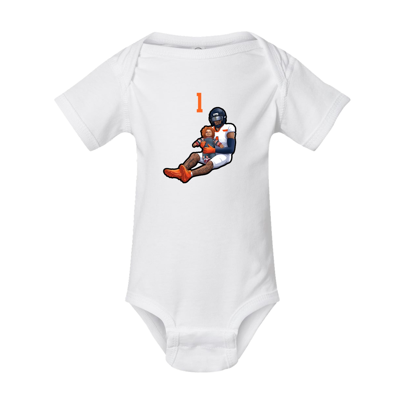 Baby Onesie — Number Top in White
