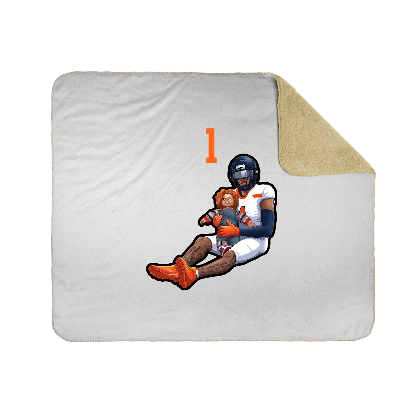Throw Blanket — Number Top in White