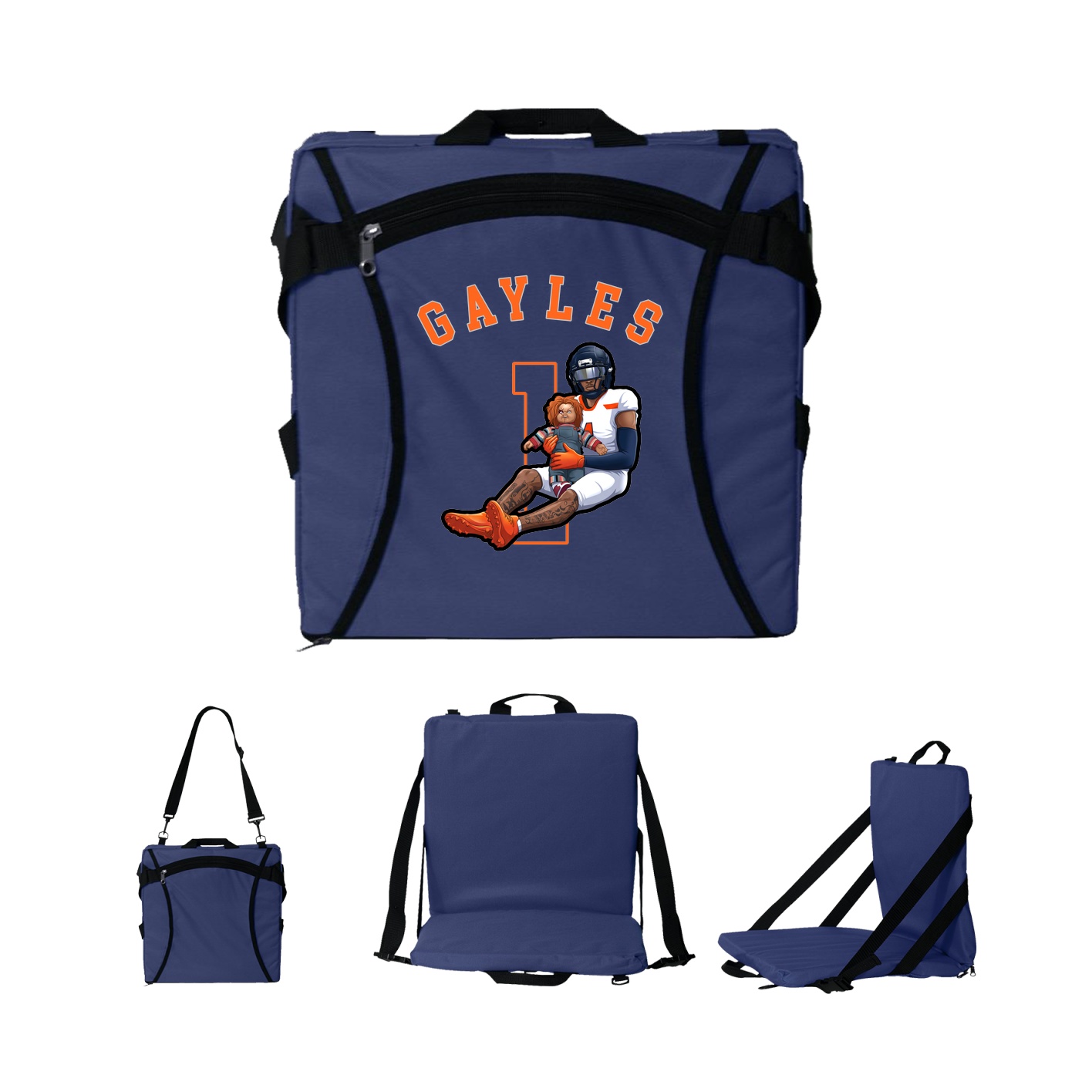 Folding Stadium Seat — Shirsey Arch in Navy