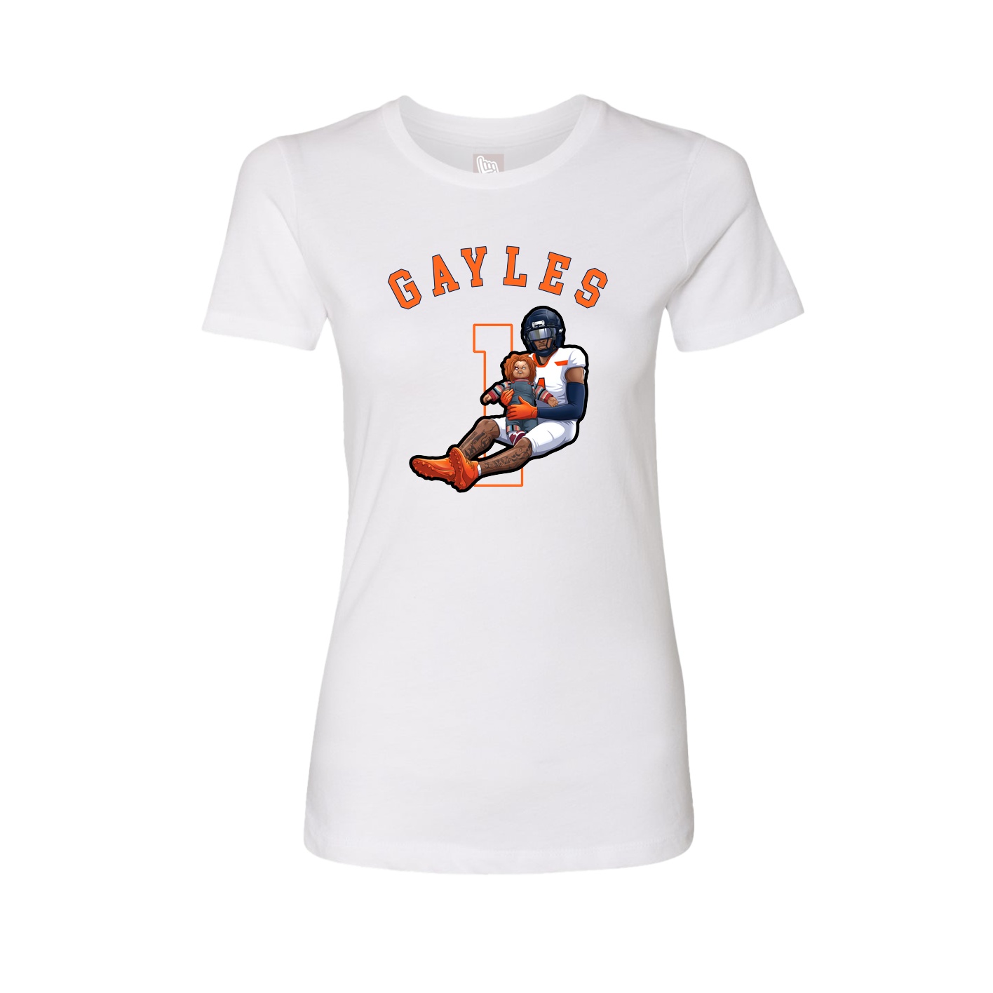 Fitted Women's Tee — Shirsey Arch in White