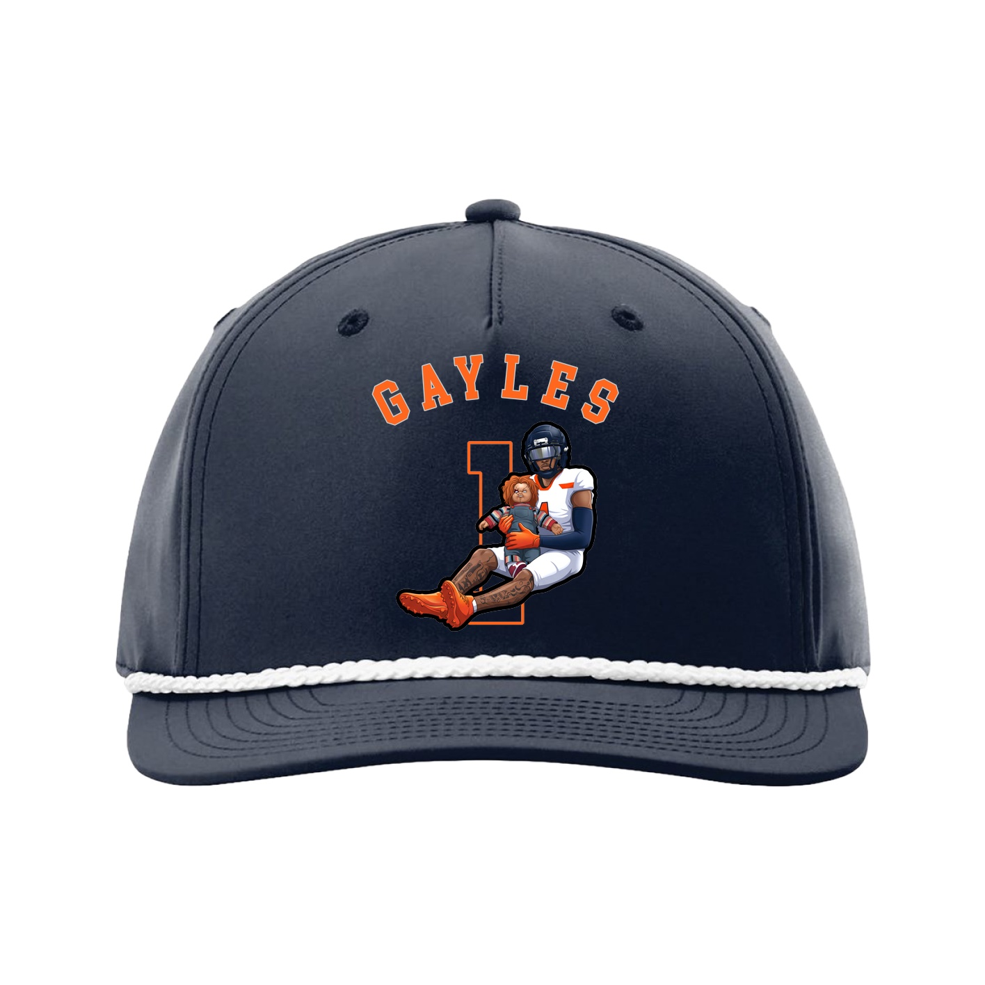 Five-Panel Classic Rope Cap — Shirsey Arch in Navy
